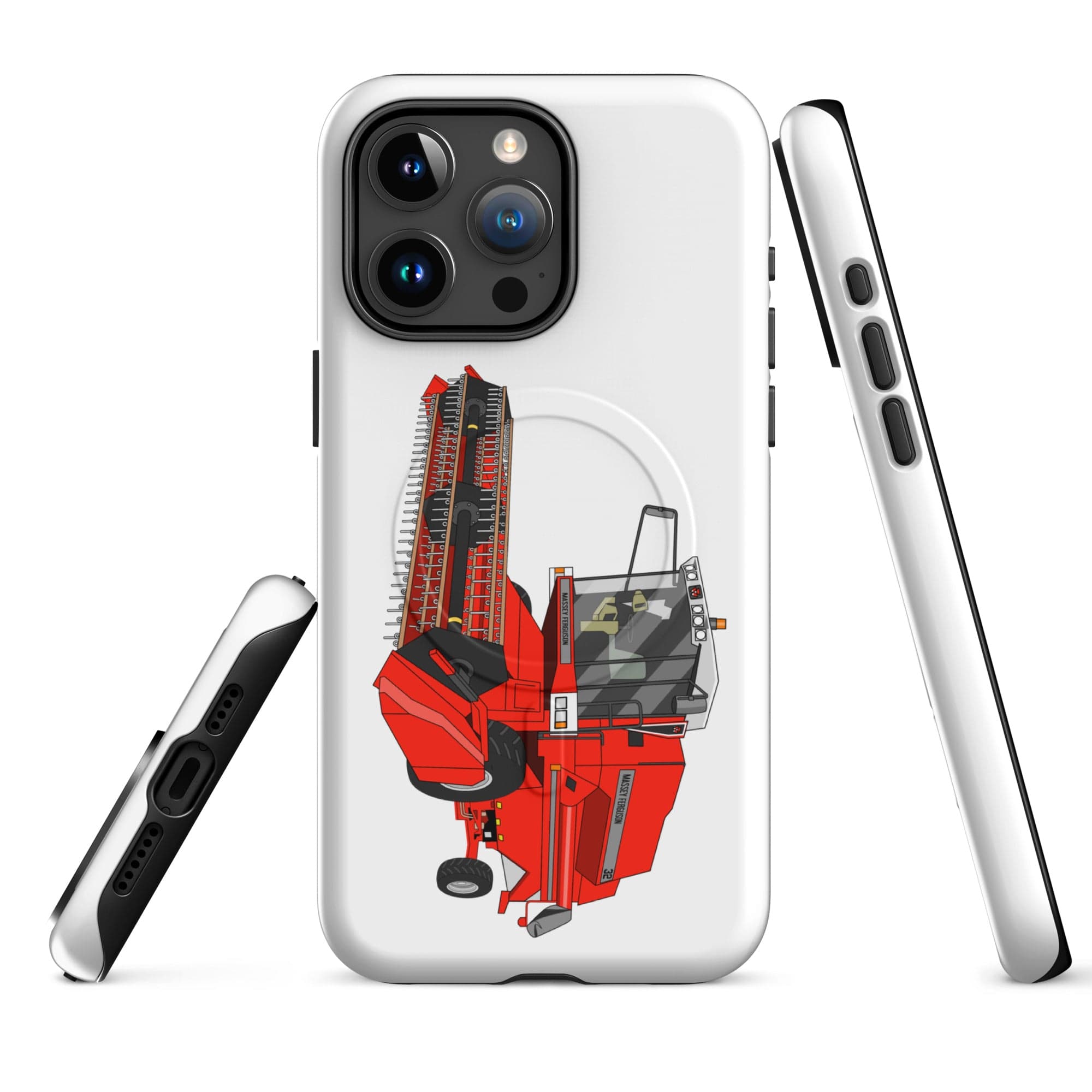 The Tractor Mugs Store iPhone 15 Pro Max 1994 Massey Ferguson 32 Combine Harvester | MagSafe® tough case for iPhone® Quality Farmers Merch