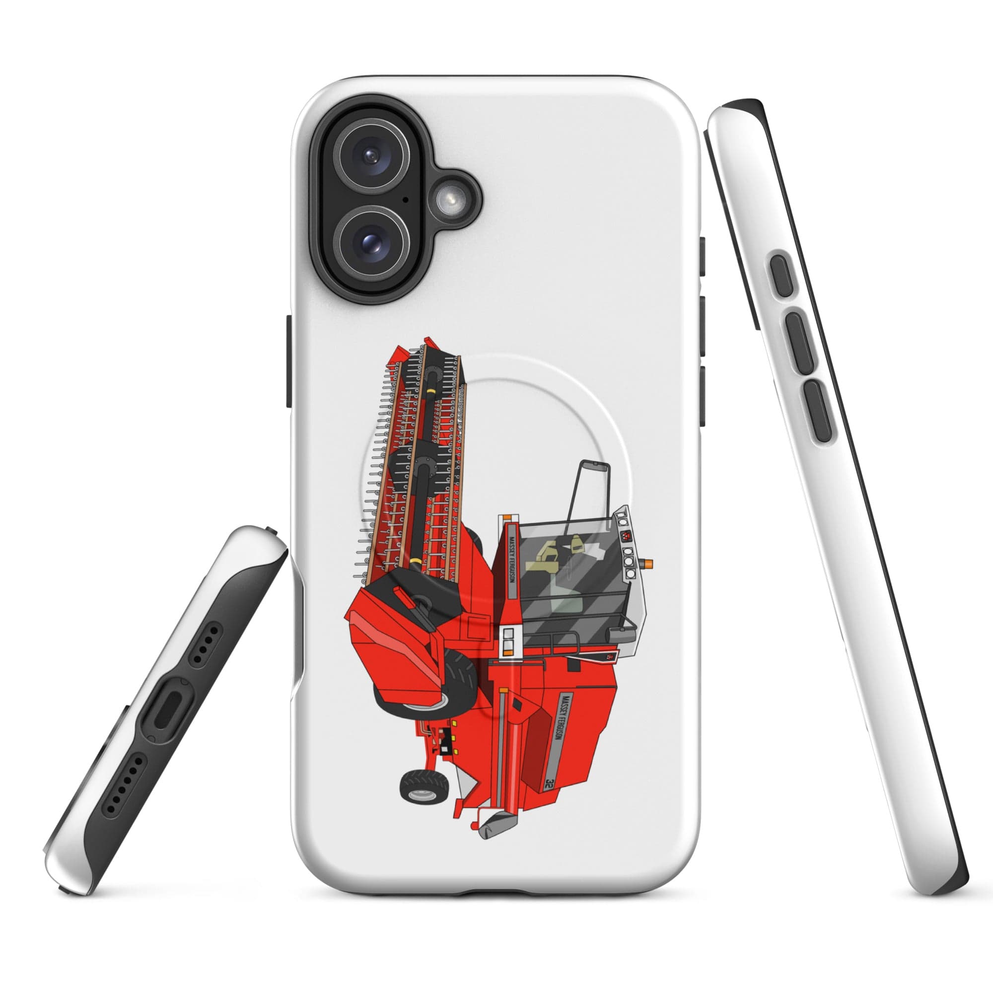 The Tractor Mugs Store iPhone 16 Plus 1994 Massey Ferguson 32 Combine Harvester | MagSafe® tough case for iPhone® Quality Farmers Merch