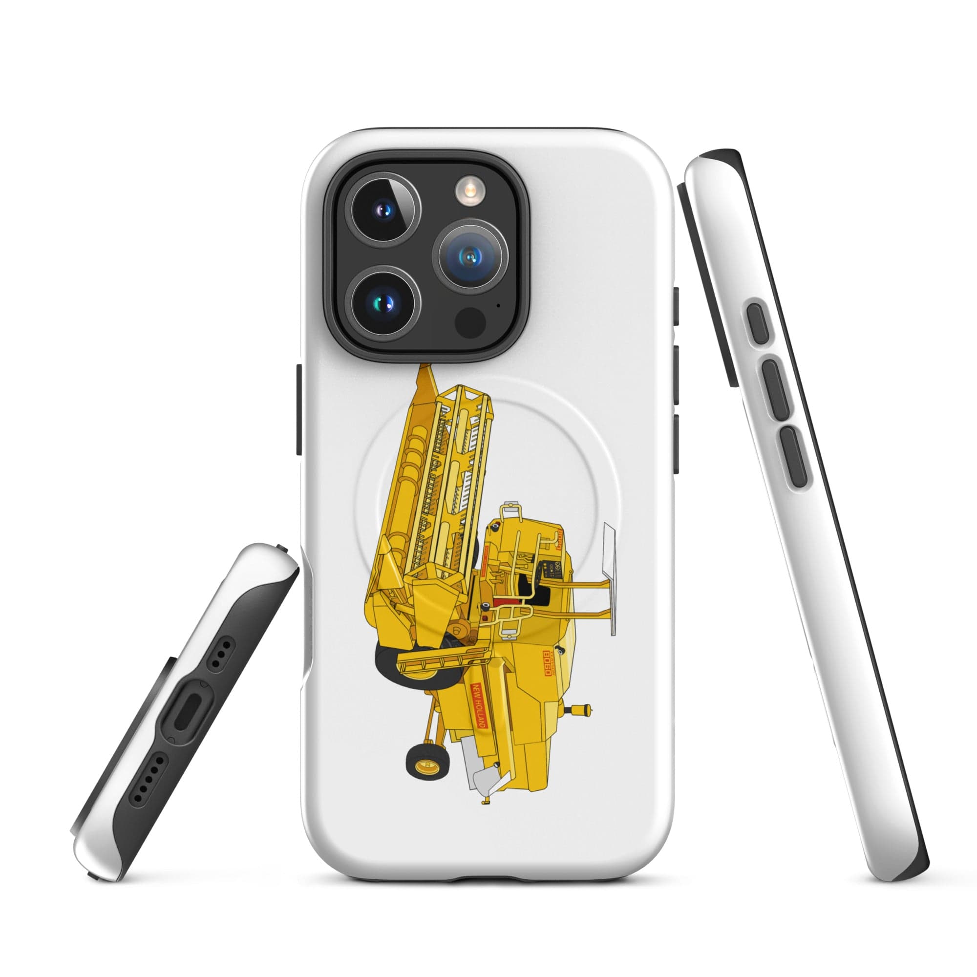 The Tractor Mugs Store iPhone 16 Pro Clayson 8060 Combine Harvester | MagSafe® tough case for iPhone® Quality Farmers Merch