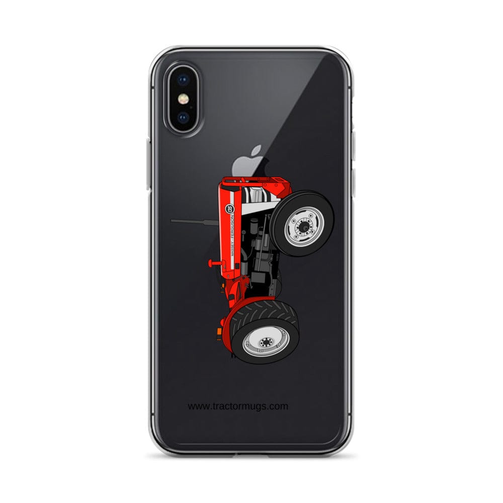 The Tractor Mugs Store iPhone X/XS Massey Ferguson 135 with cab | Clear Case for iPhone® Quality Farmers Merch