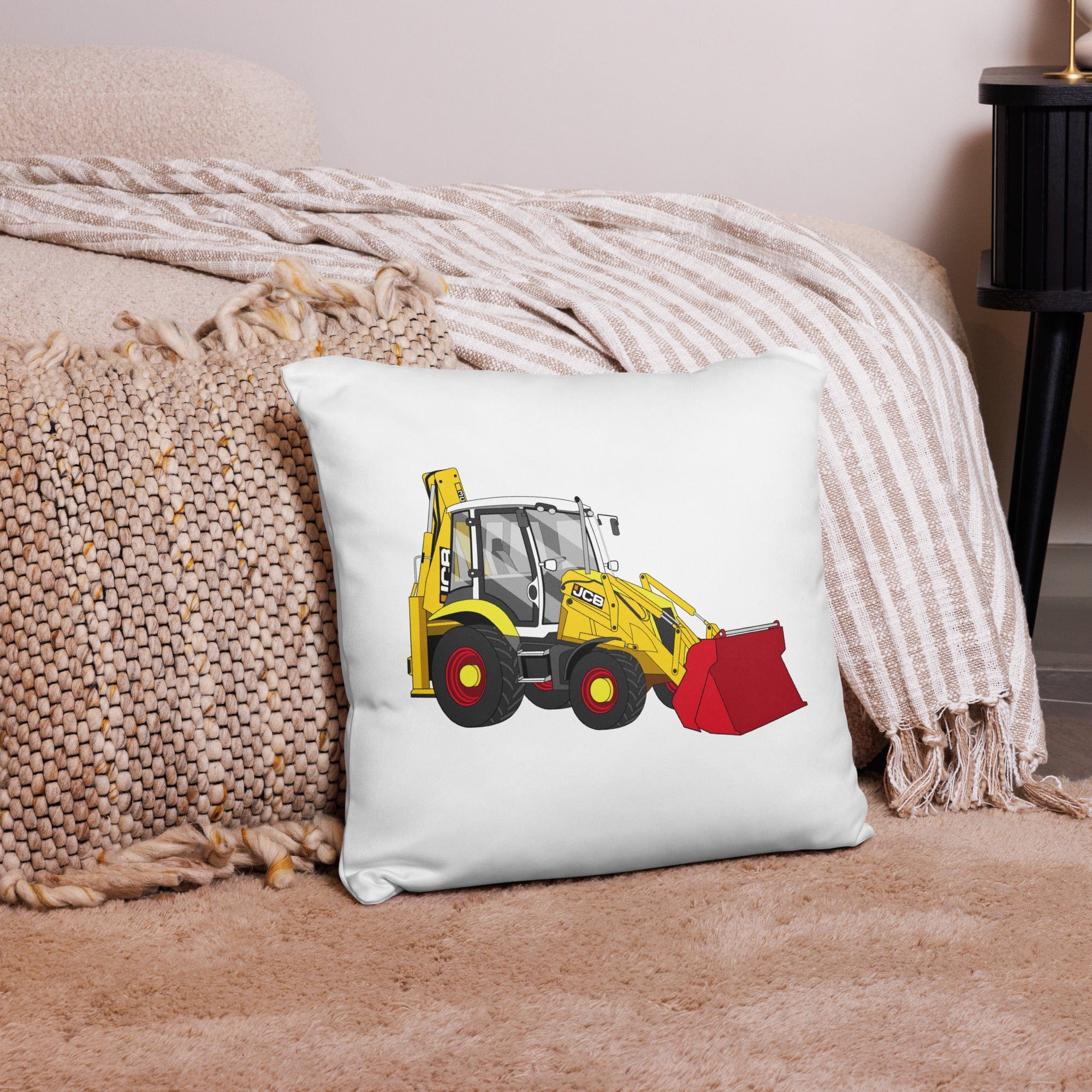 The Tractor Mugs Store JCB 3CX 70th Anniversary Edition | Pillow Case Quality Farmers Merch