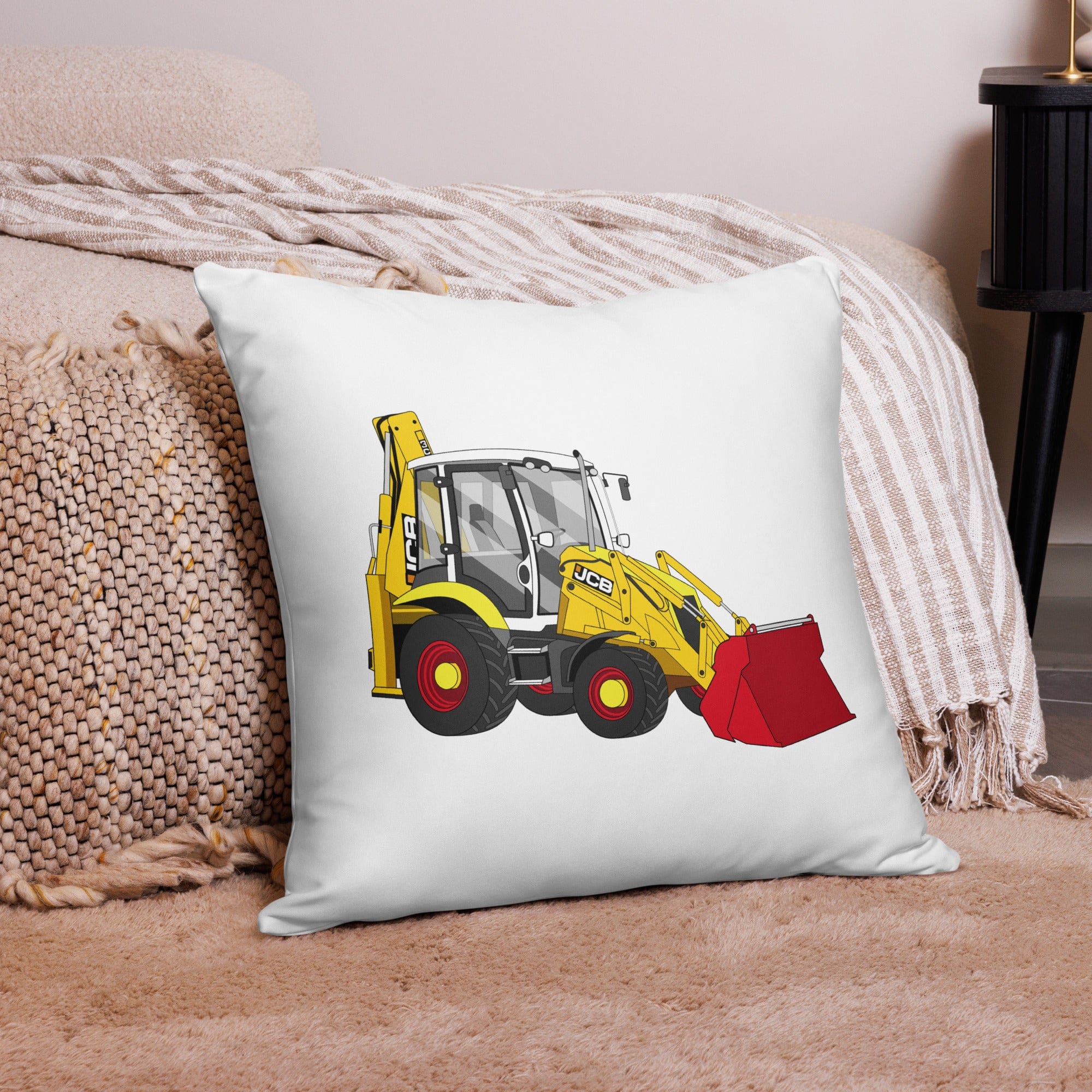 The Tractor Mugs Store JCB 3CX 70th Anniversary Edition | Pillow Case Quality Farmers Merch