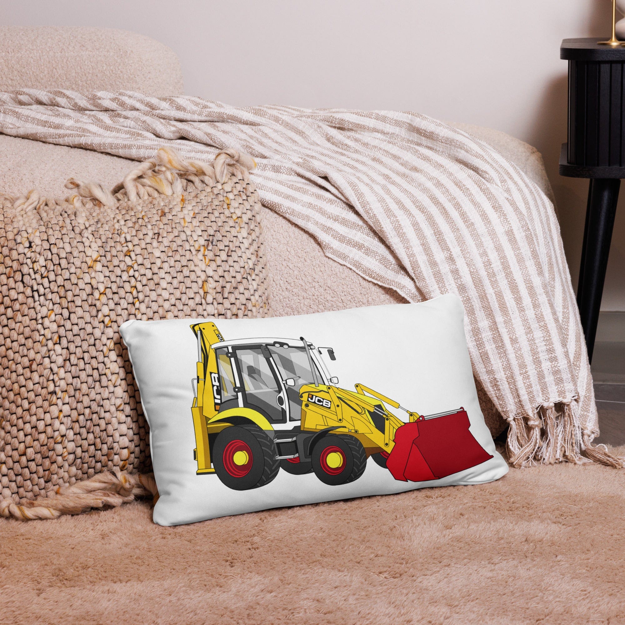 The Tractor Mugs Store JCB 3CX 70th Anniversary Edition | Pillow Case Quality Farmers Merch