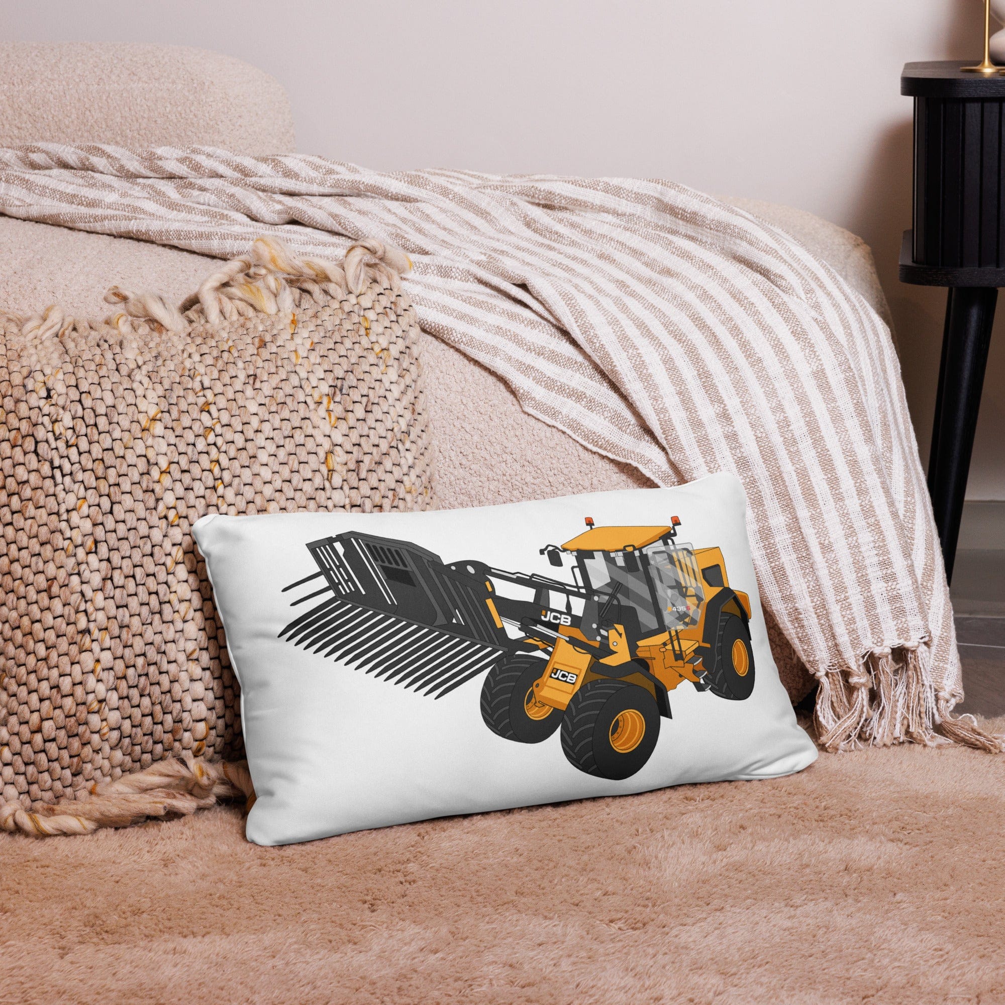 The Tractor Mugs Store JCB 435 S Farm Master | Pillow Case Quality Farmers Merch