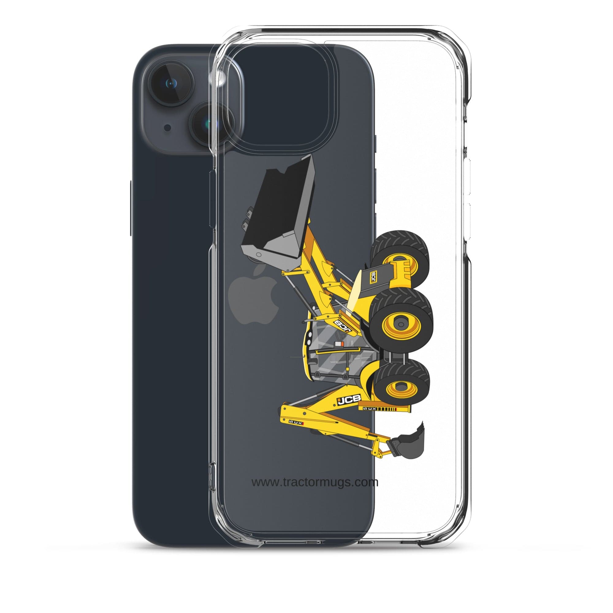 The Tractor Mugs Store JCB 5CX Backhoe | Clear Case for iPhone® Quality Farmers Merch