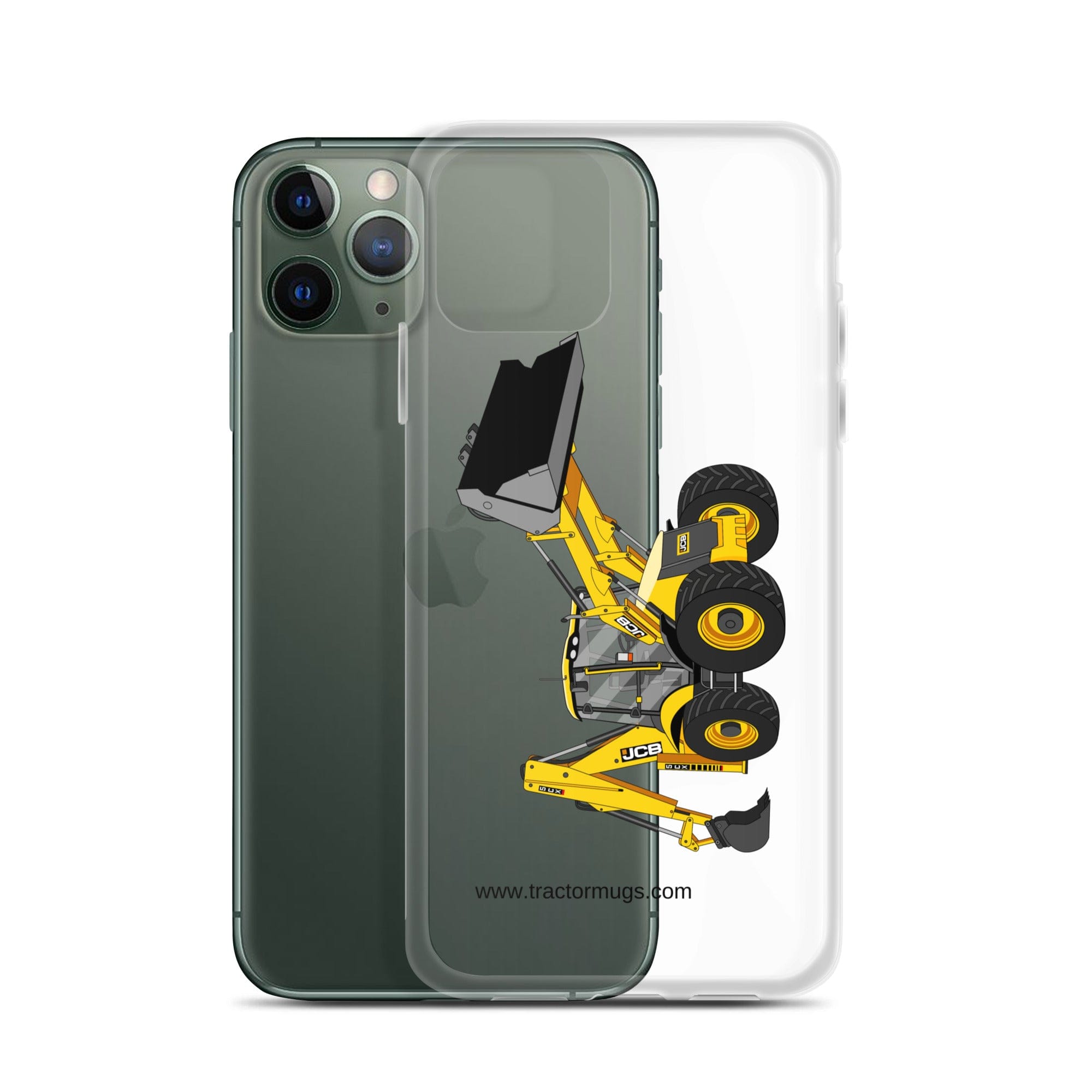 The Tractor Mugs Store JCB 5CX Backhoe | Clear Case for iPhone® Quality Farmers Merch