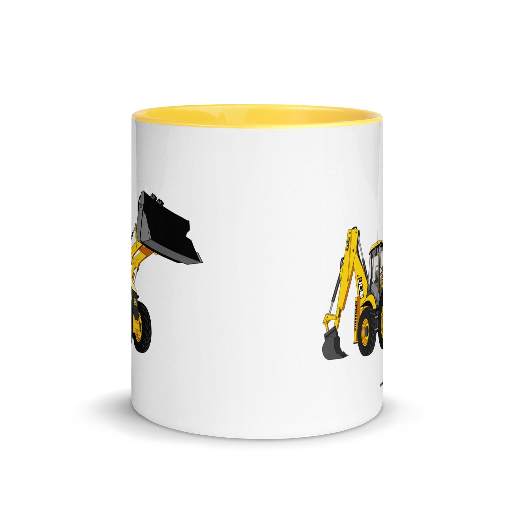 The Tractor Mugs Store JCB 5CX Backhoe | Mug with Color Inside Quality Farmers Merch