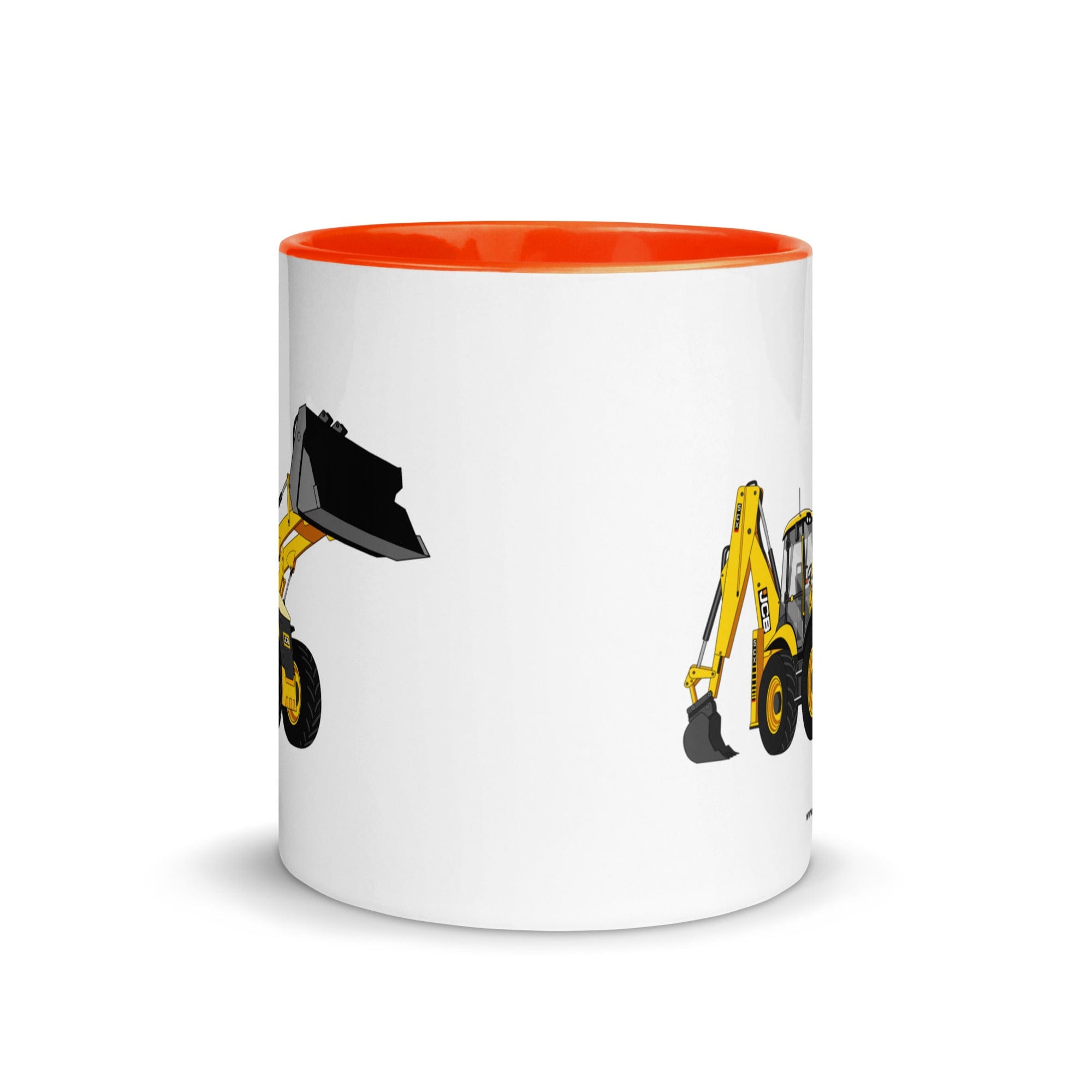 The Tractor Mugs Store JCB 5CX Backhoe | Mug with Color Inside Quality Farmers Merch
