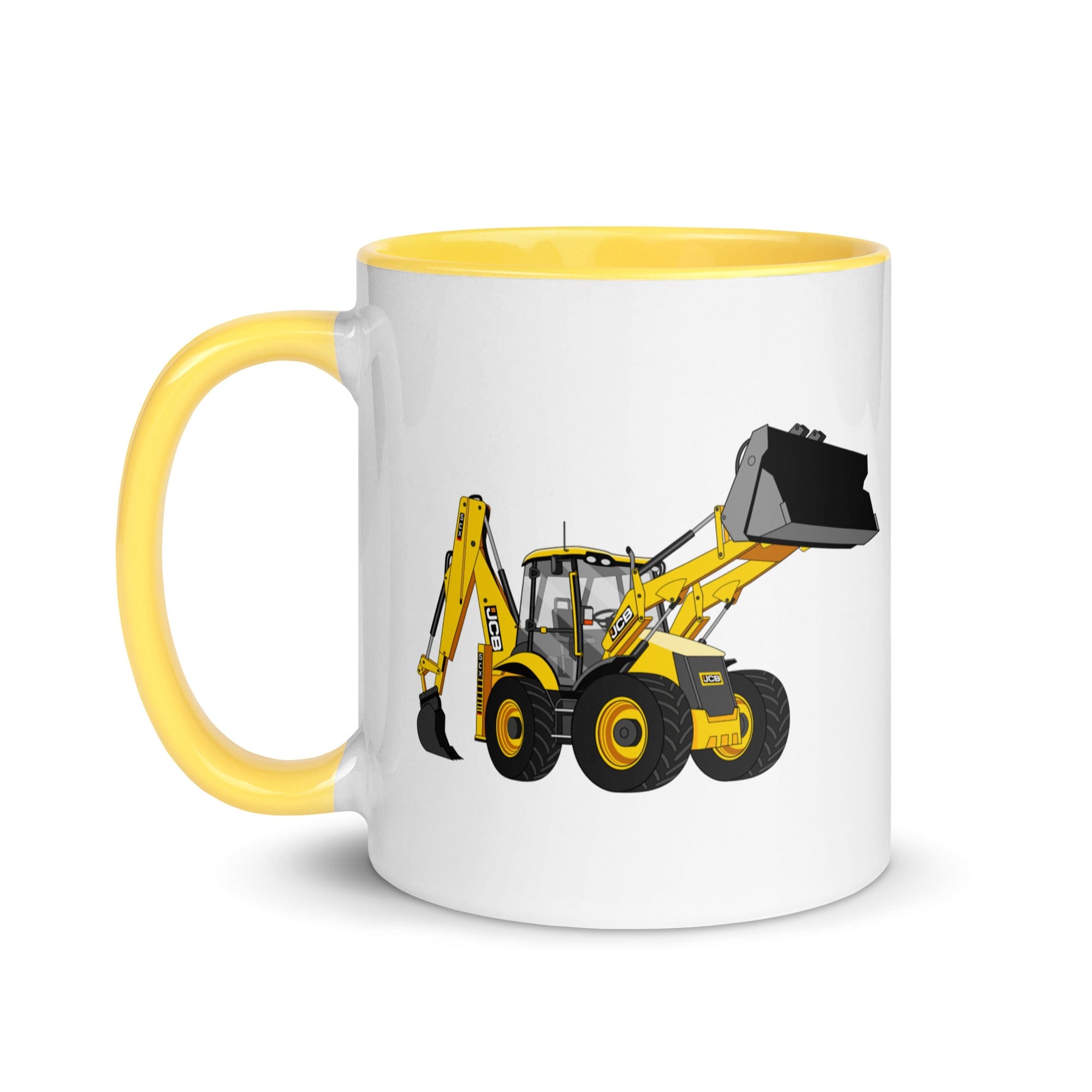 The Tractor Mugs Store JCB 5CX Backhoe | Mug with Color Inside Quality Farmers Merch