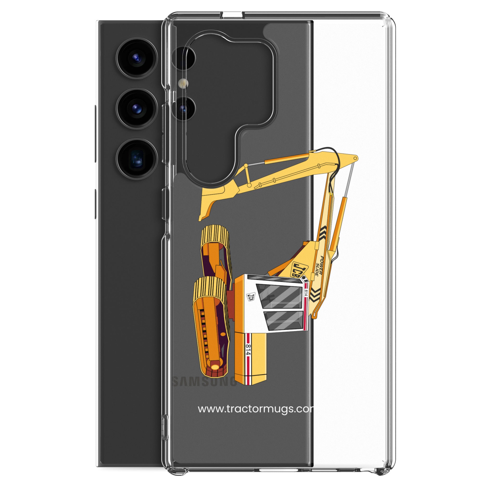 The Tractor Mugs Store JCB 814 Super | Clear Case for Samsung® Quality Farmers Merch