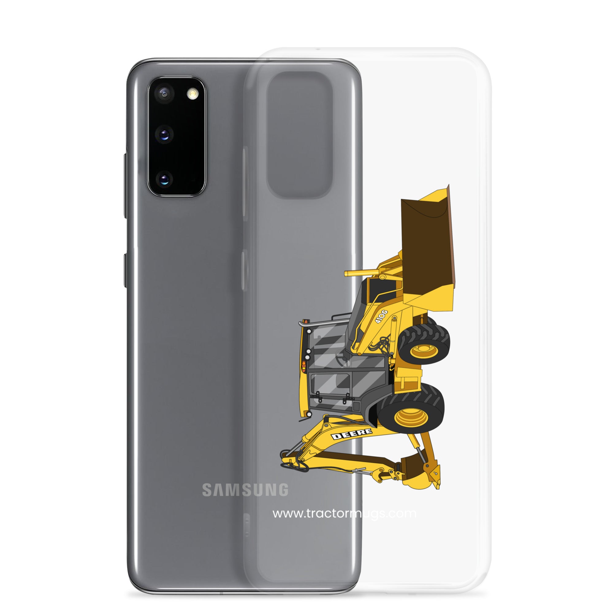 The Tractor Mugs Store John Deere 410G Backhoe | Clear Case for Samsung® Quality Farmers Merch
