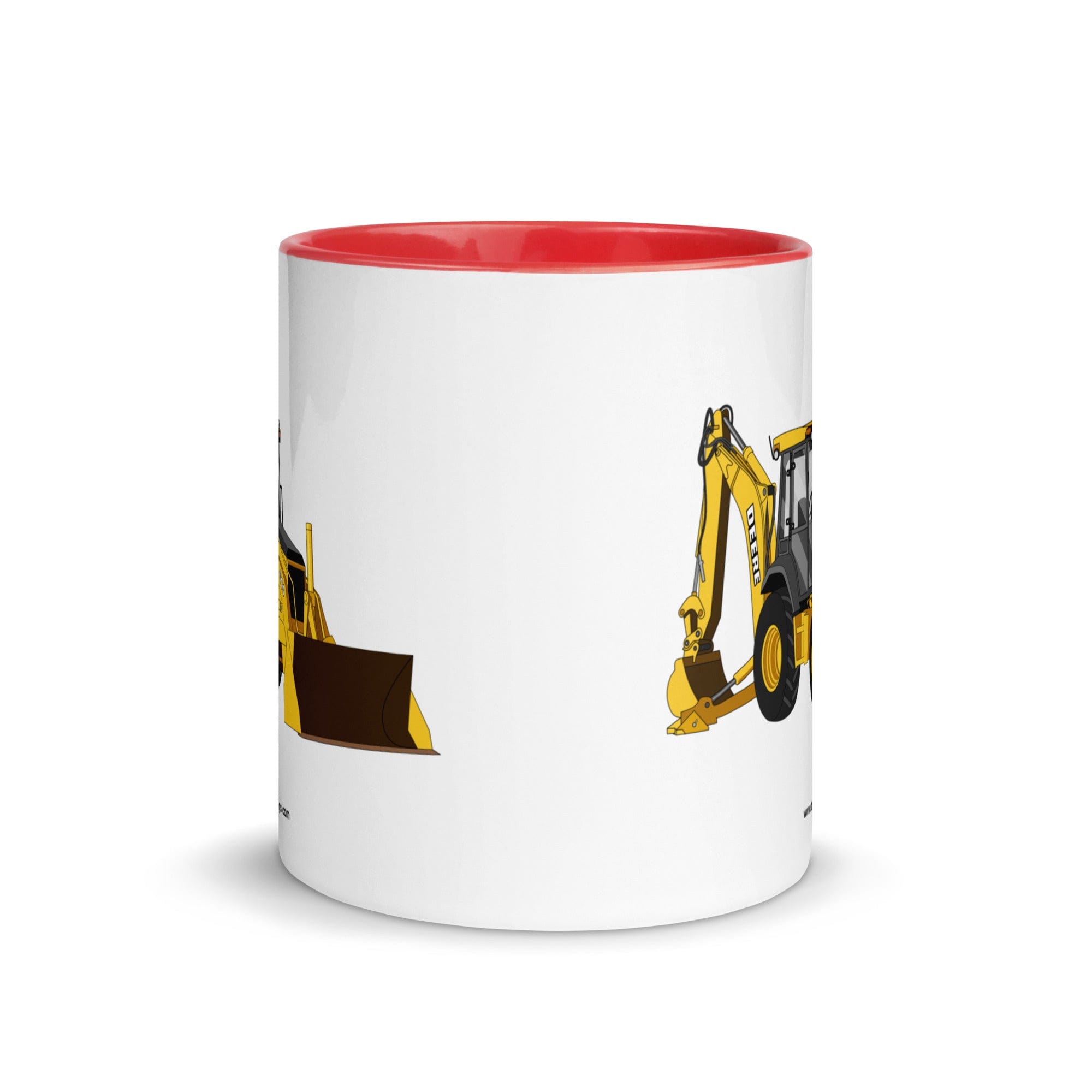 The Tractor Mugs Store John Deere 410G Backhoe | Mug with Color Inside Quality Farmers Merch