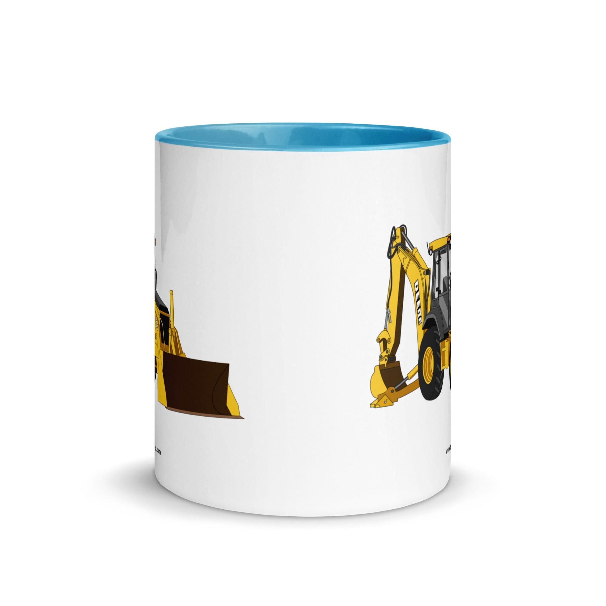The Tractor Mugs Store John Deere 410G Backhoe | Mug with Color Inside Quality Farmers Merch