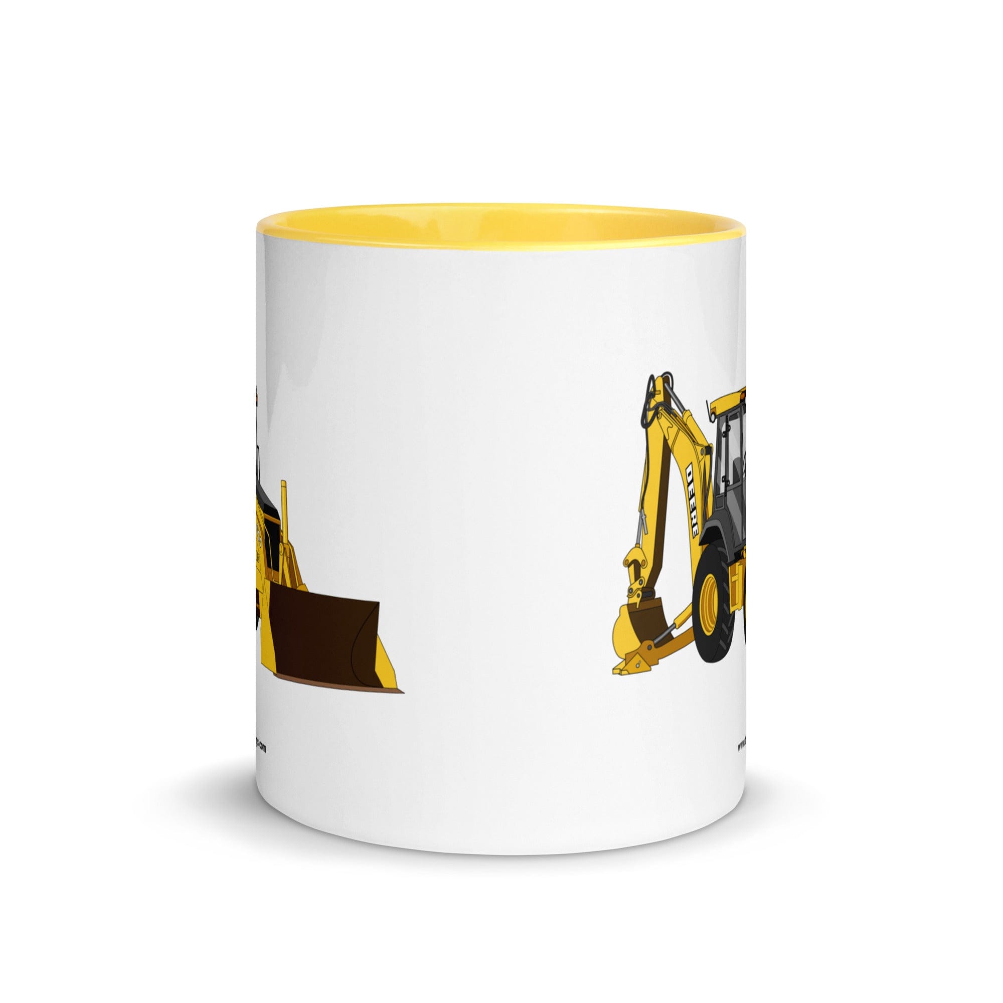 The Tractor Mugs Store John Deere 410G Backhoe | Mug with Color Inside Quality Farmers Merch
