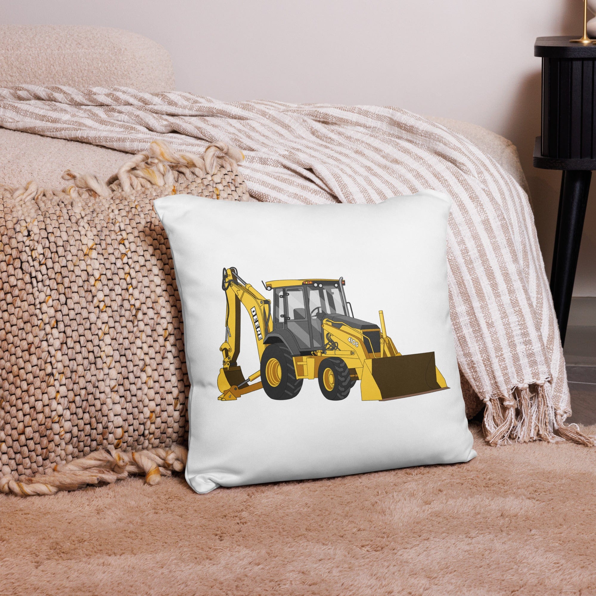 The Tractor Mugs Store John Deere 410G Backhoe | Pillow Case Quality Farmers Merch