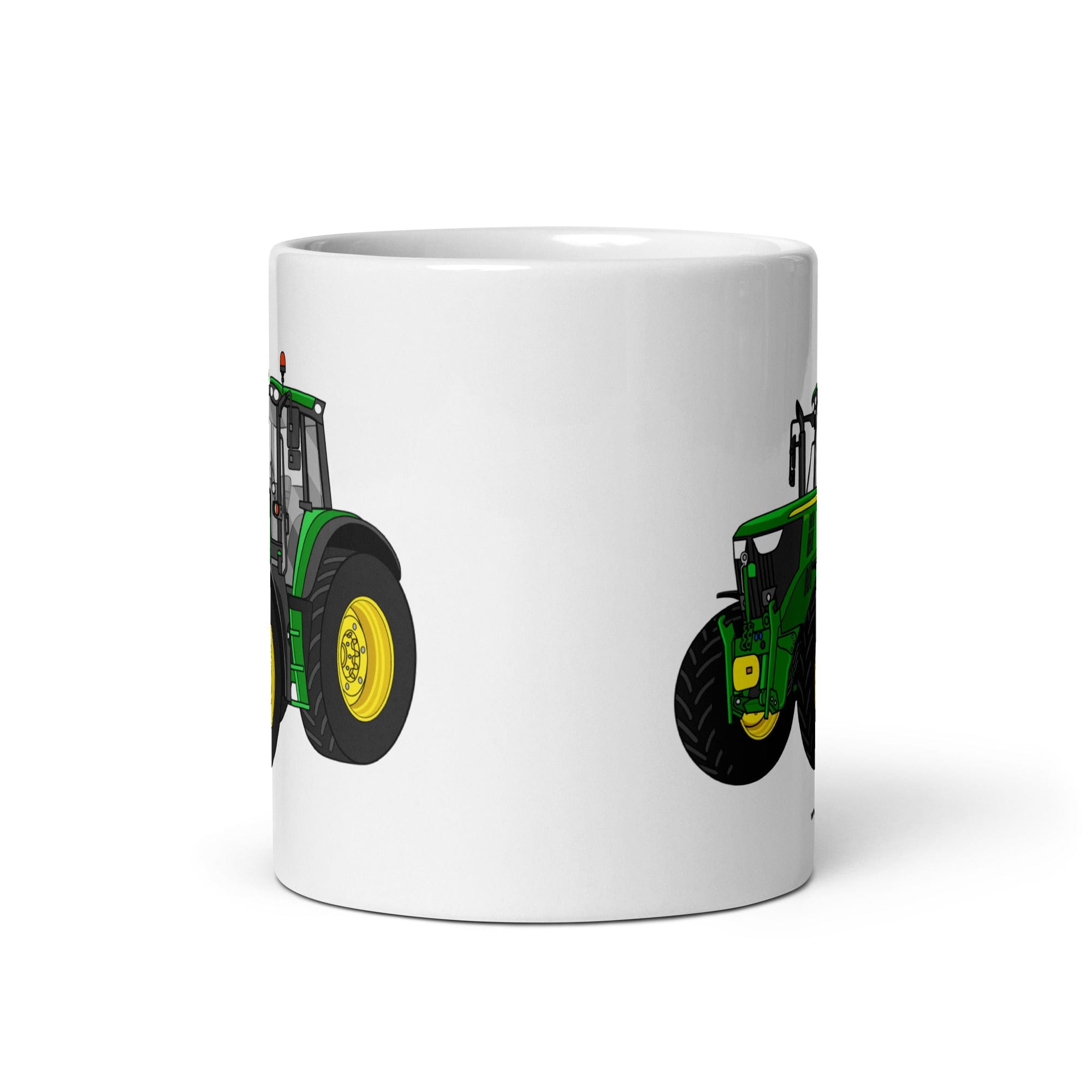 The Tractor Mugs Store John Deere 6155 M | White glossy mug Quality Farmers Merch