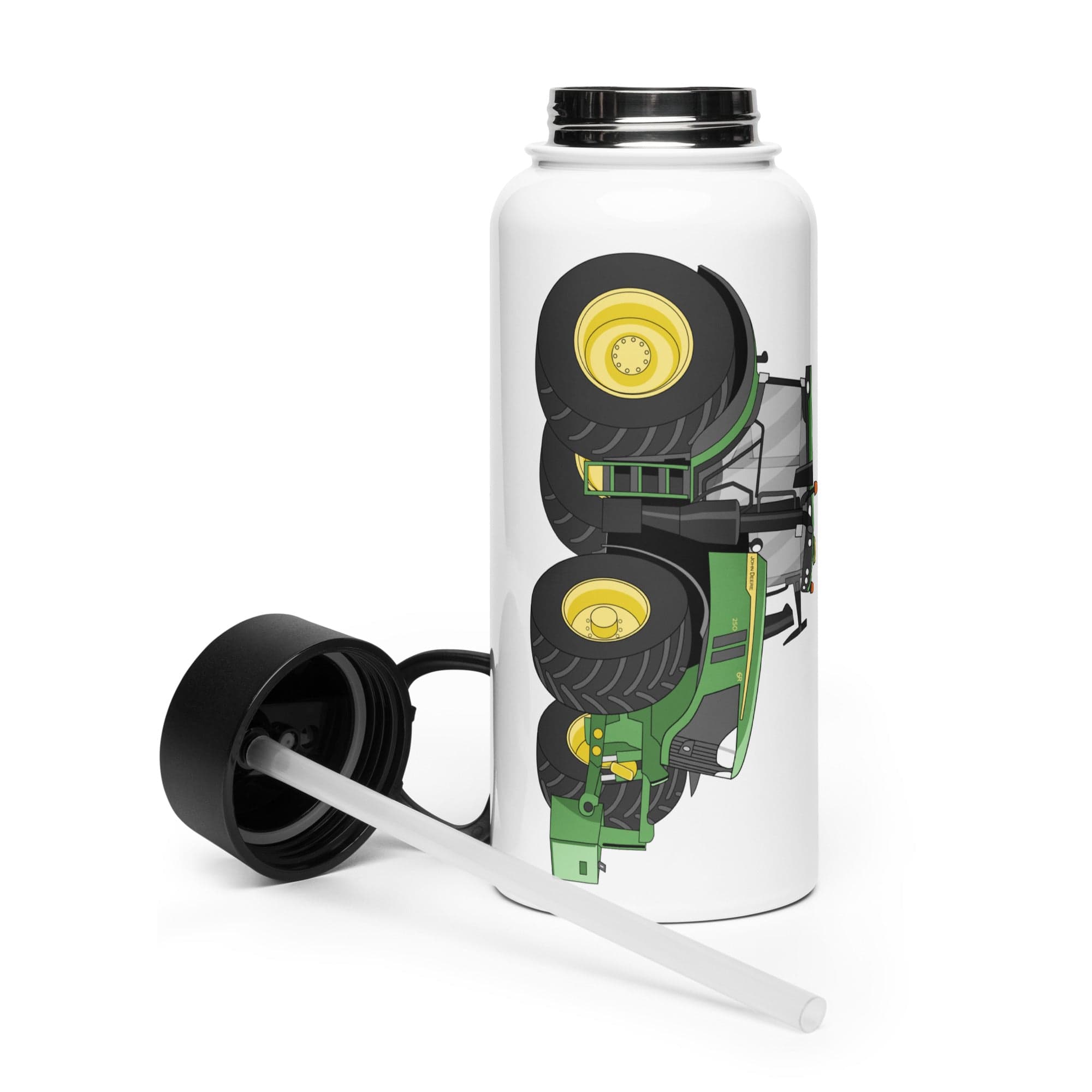 The Tractor Mugs Store John Deere 6R | Stainless Steel Water Bottle Quality Farmers Merch