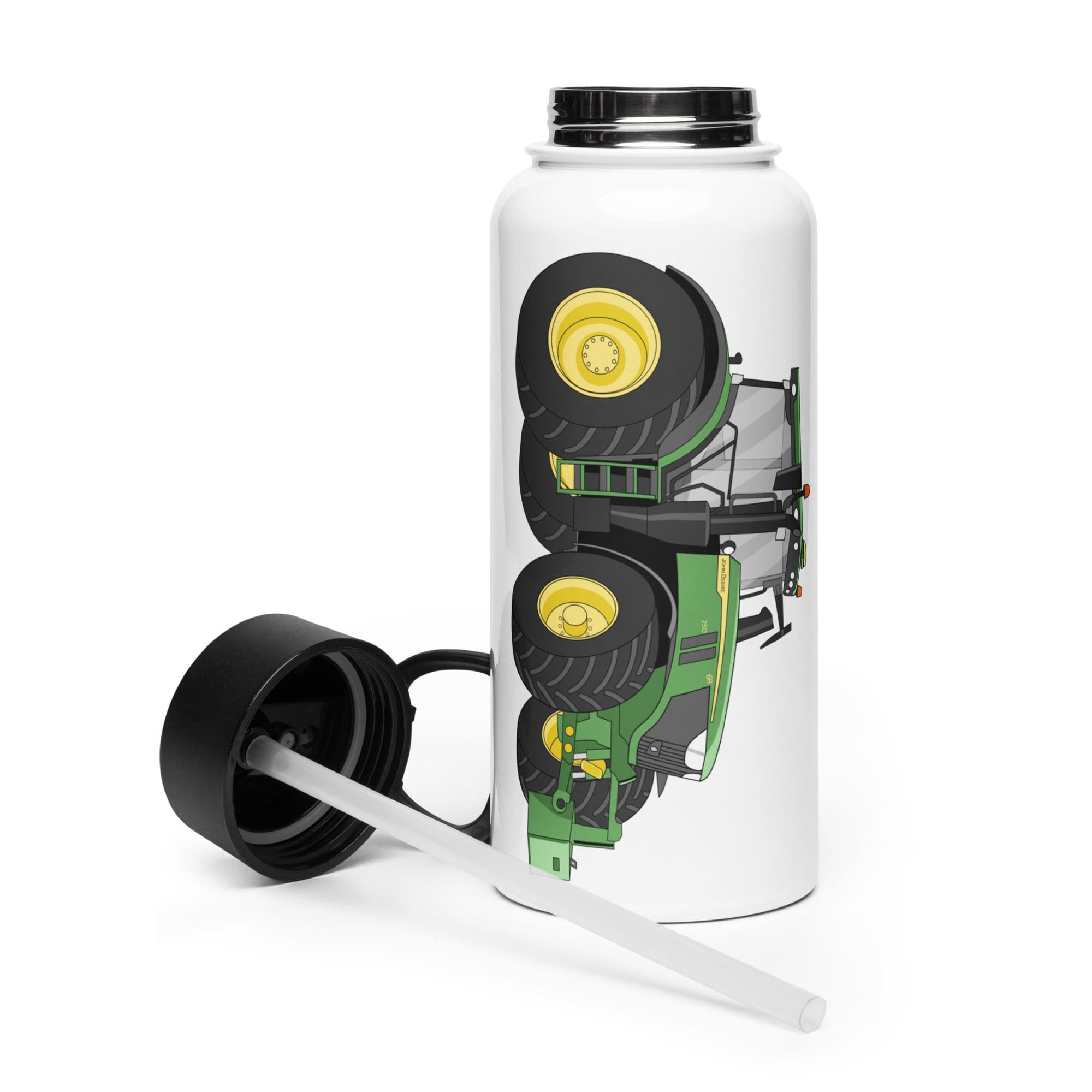 The Tractor Mugs Store John Deere 6R | Stainless Steel Water Bottle Quality Farmers Merch