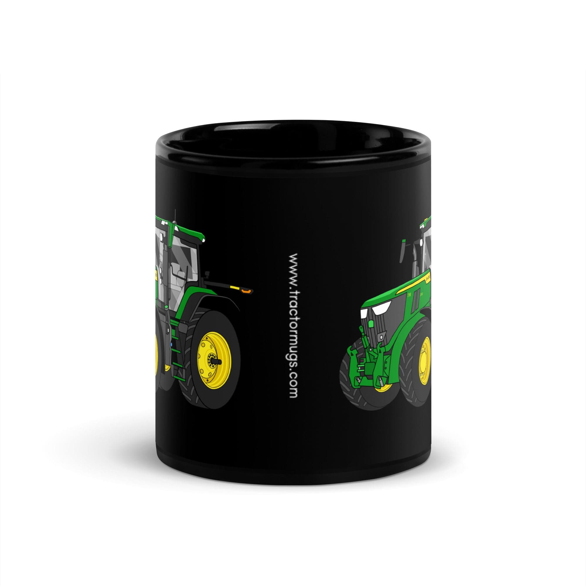 The Tractor Mugs Store John Deere 7R 350 Auto Power | Black Glossy Mug Quality Farmers Merch