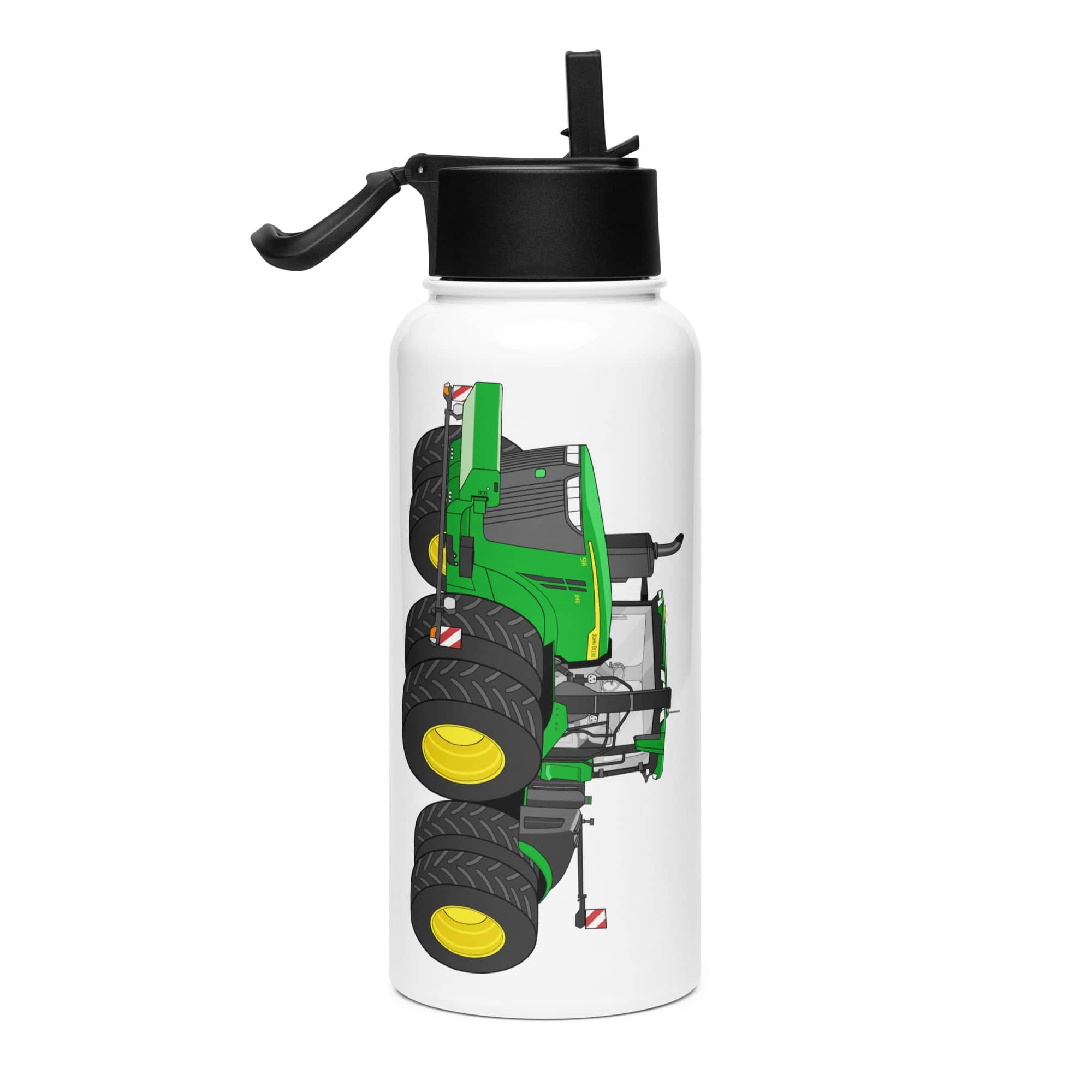The Tractor Mugs Store John Deere 9R 640 | Stainless steel water bottle with a straw lid Quality Farmers Merch