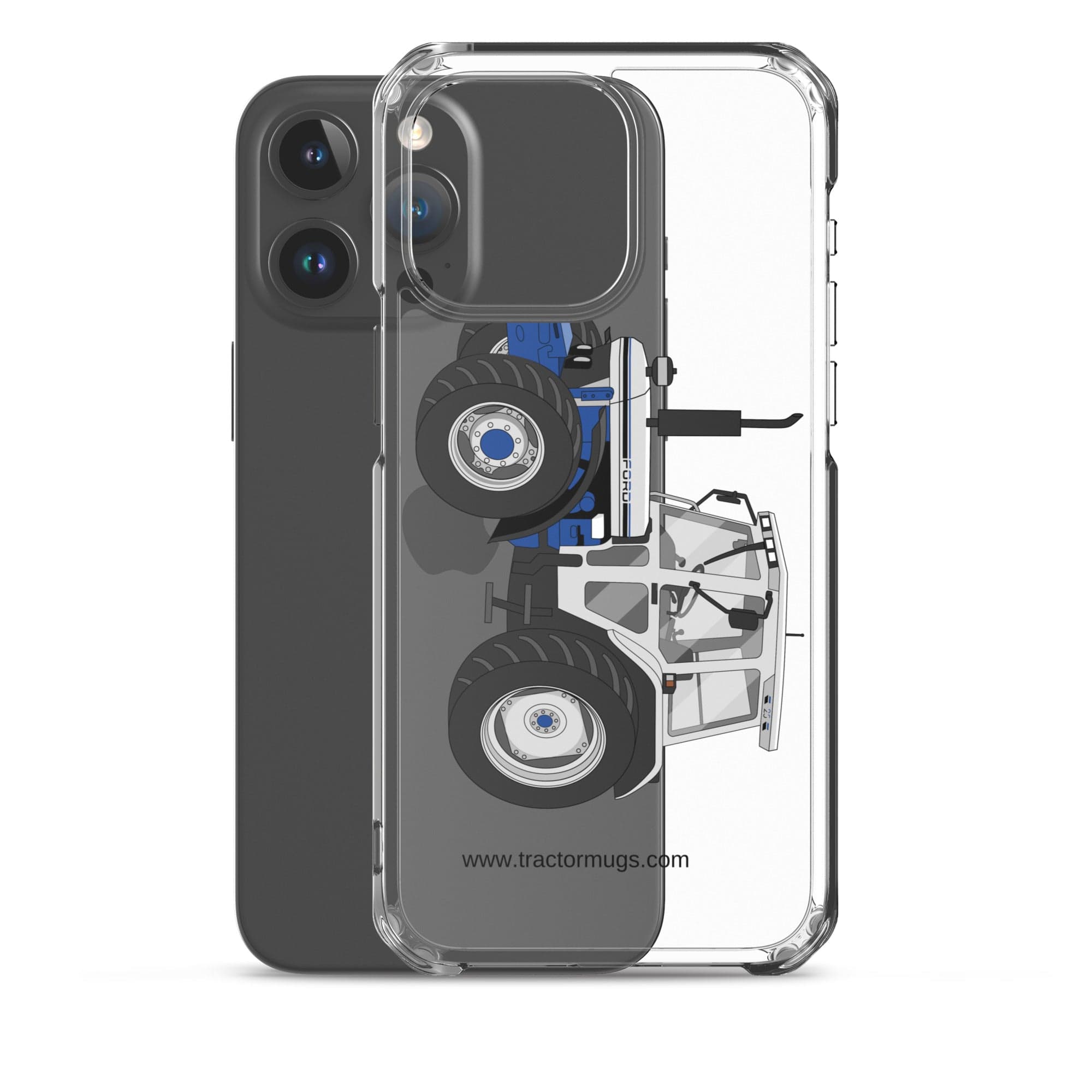 The Tractor Mugs Store Jubilee Edition Silver Tractor | Clear Case for iPhone® Quality Farmers Merch