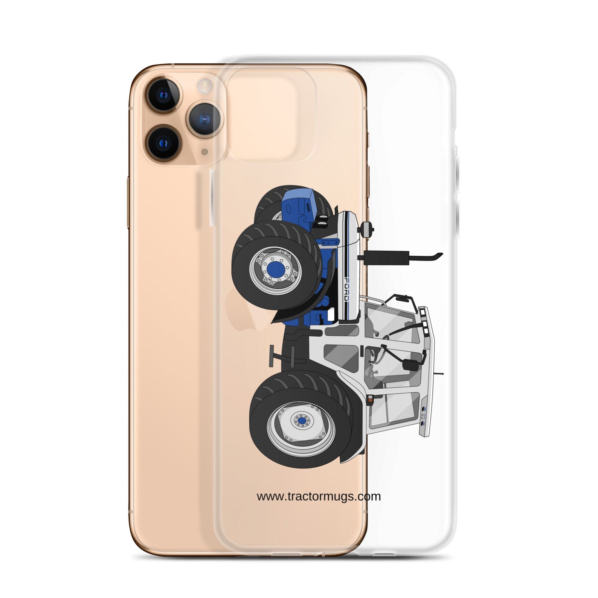 The Tractor Mugs Store Jubilee Edition Silver Tractor | Clear Case for iPhone® Quality Farmers Merch