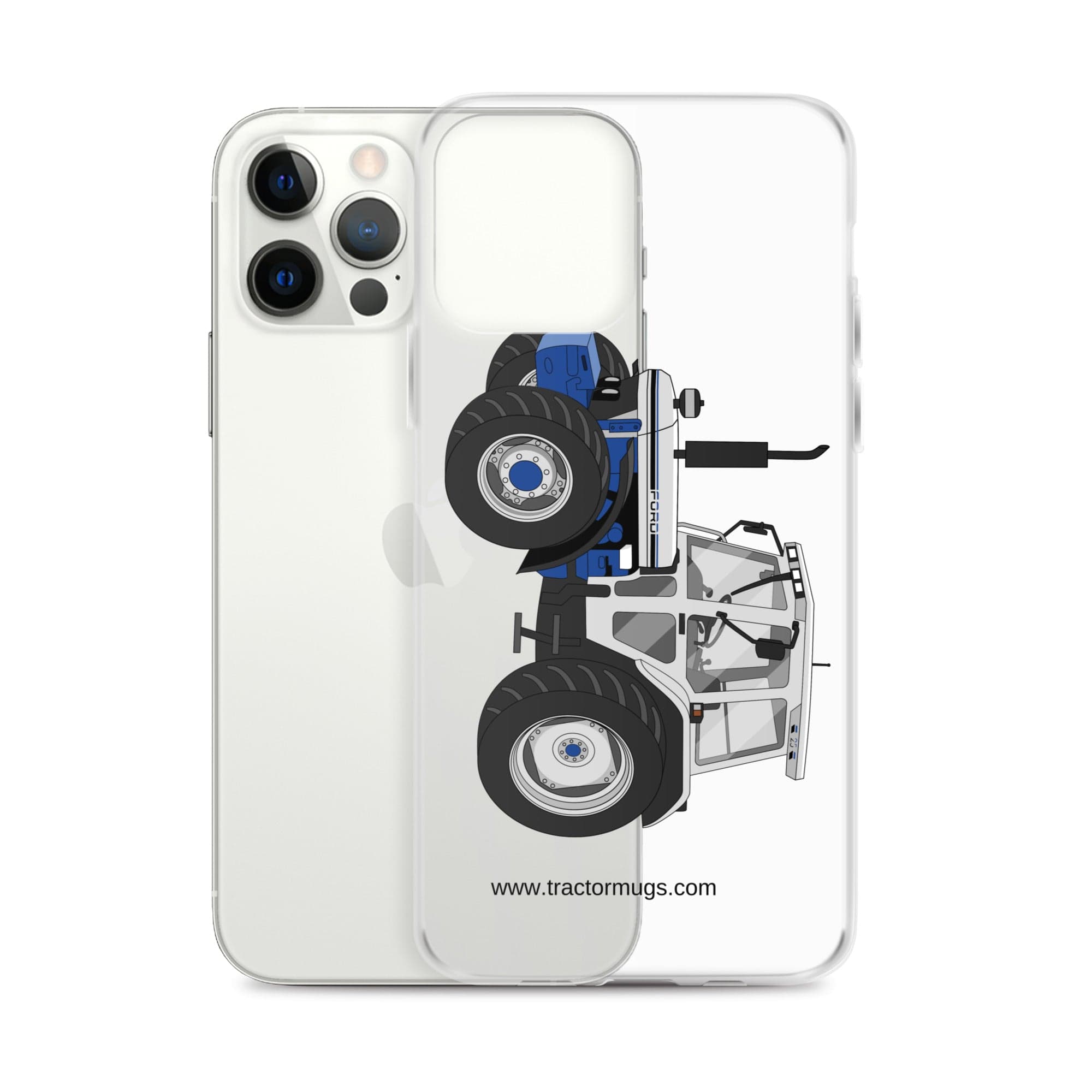 The Tractor Mugs Store Jubilee Edition Silver Tractor | Clear Case for iPhone® Quality Farmers Merch