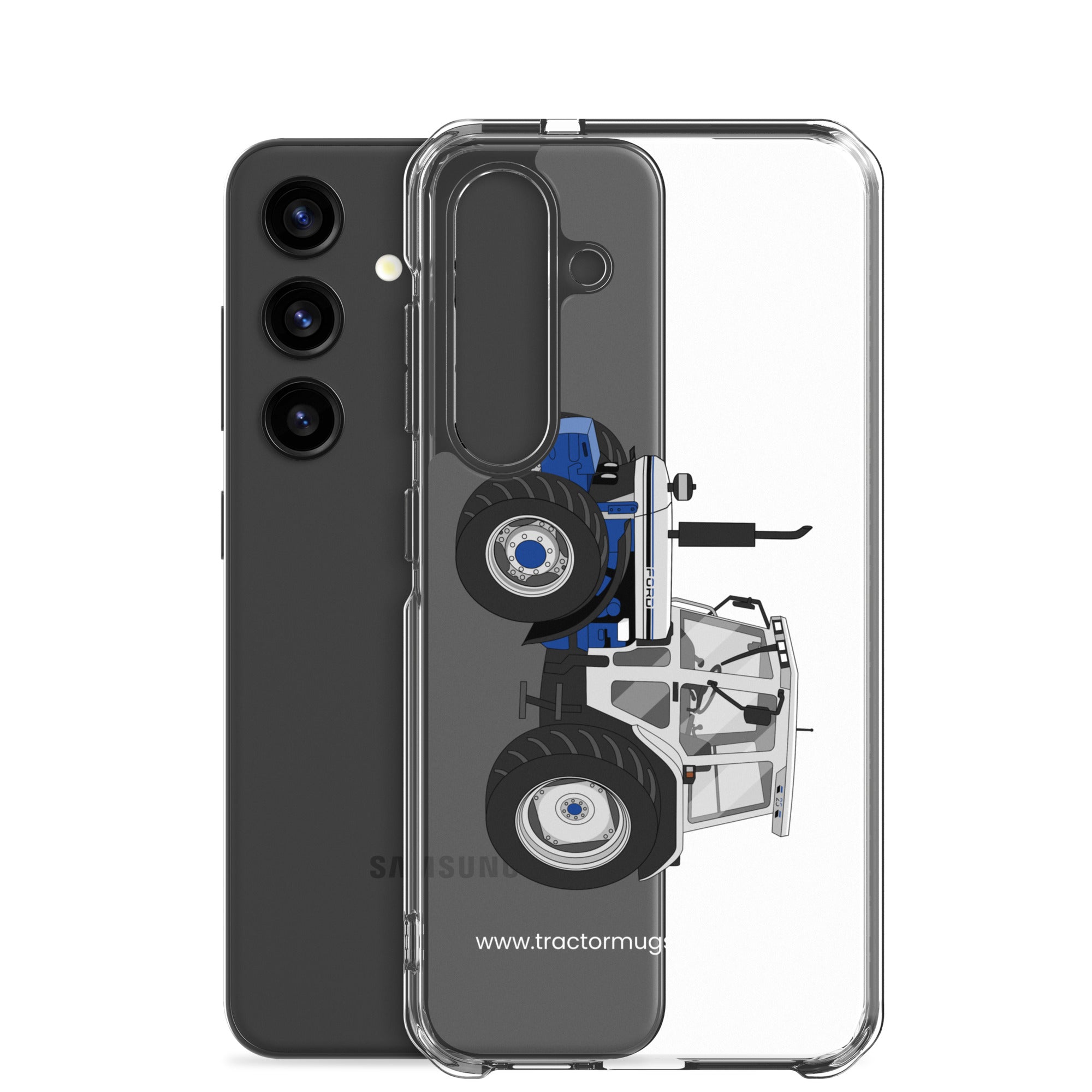 The Tractor Mugs Store Jubilee Edition Silver Tractor | Clear Case for Samsung® Quality Farmers Merch