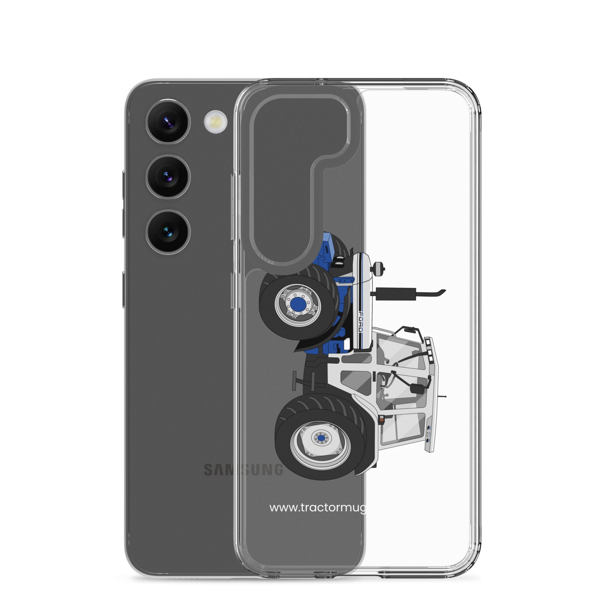 The Tractor Mugs Store Jubilee Edition Silver Tractor | Clear Case for Samsung® Quality Farmers Merch