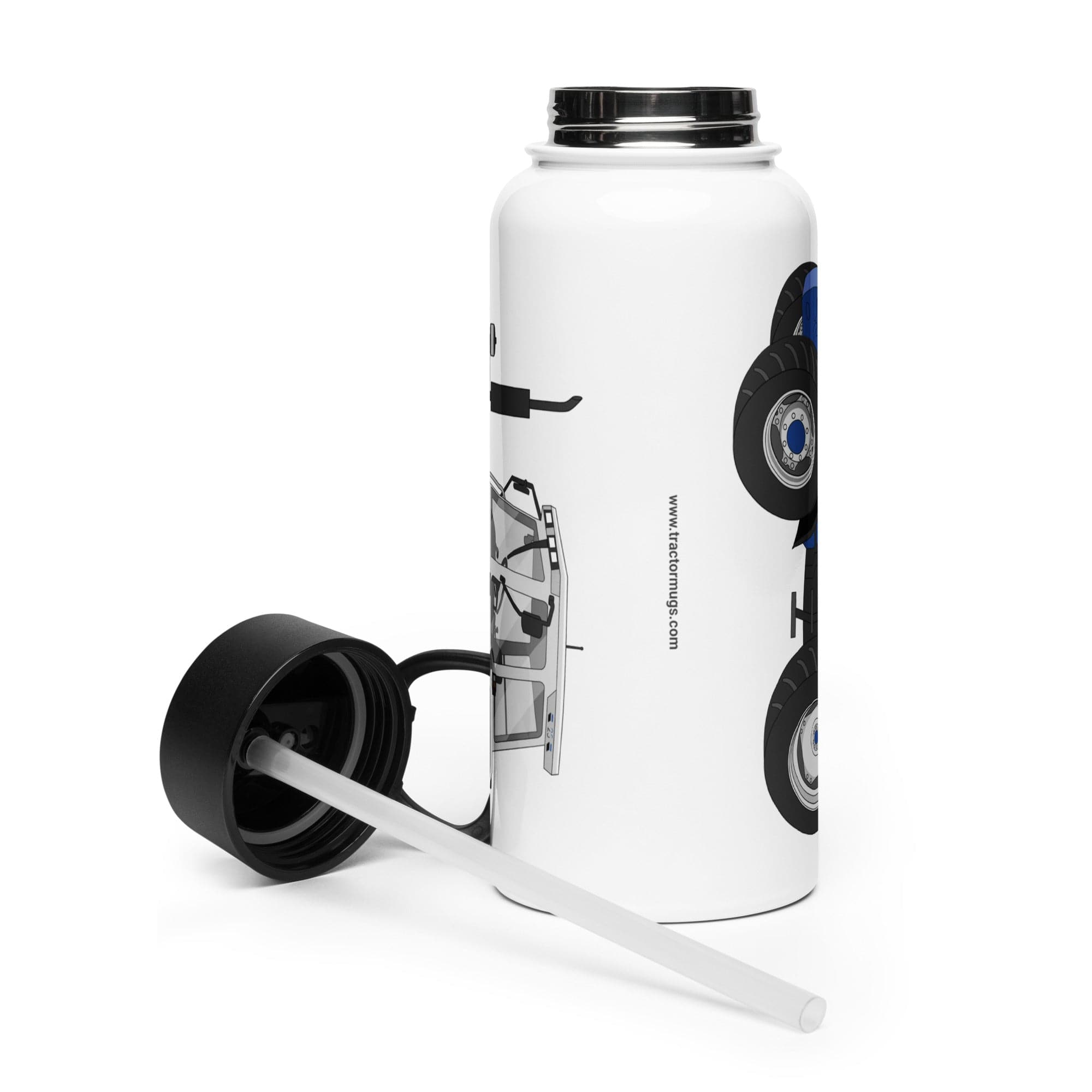 The Tractor Mugs Store Jubilee Edition Silver Tractor | Stainless Steel Water Bottle Quality Farmers Merch