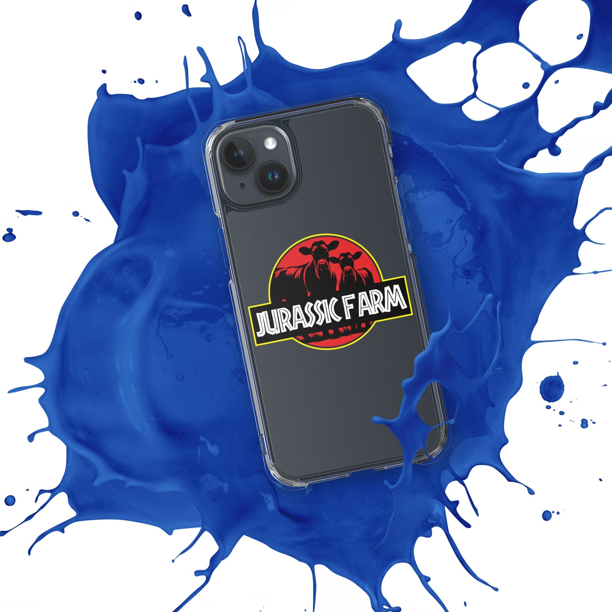 The Tractor Mugs Store JURASSIC FARM | Clear Case for iPhone® Quality Farmers Merch