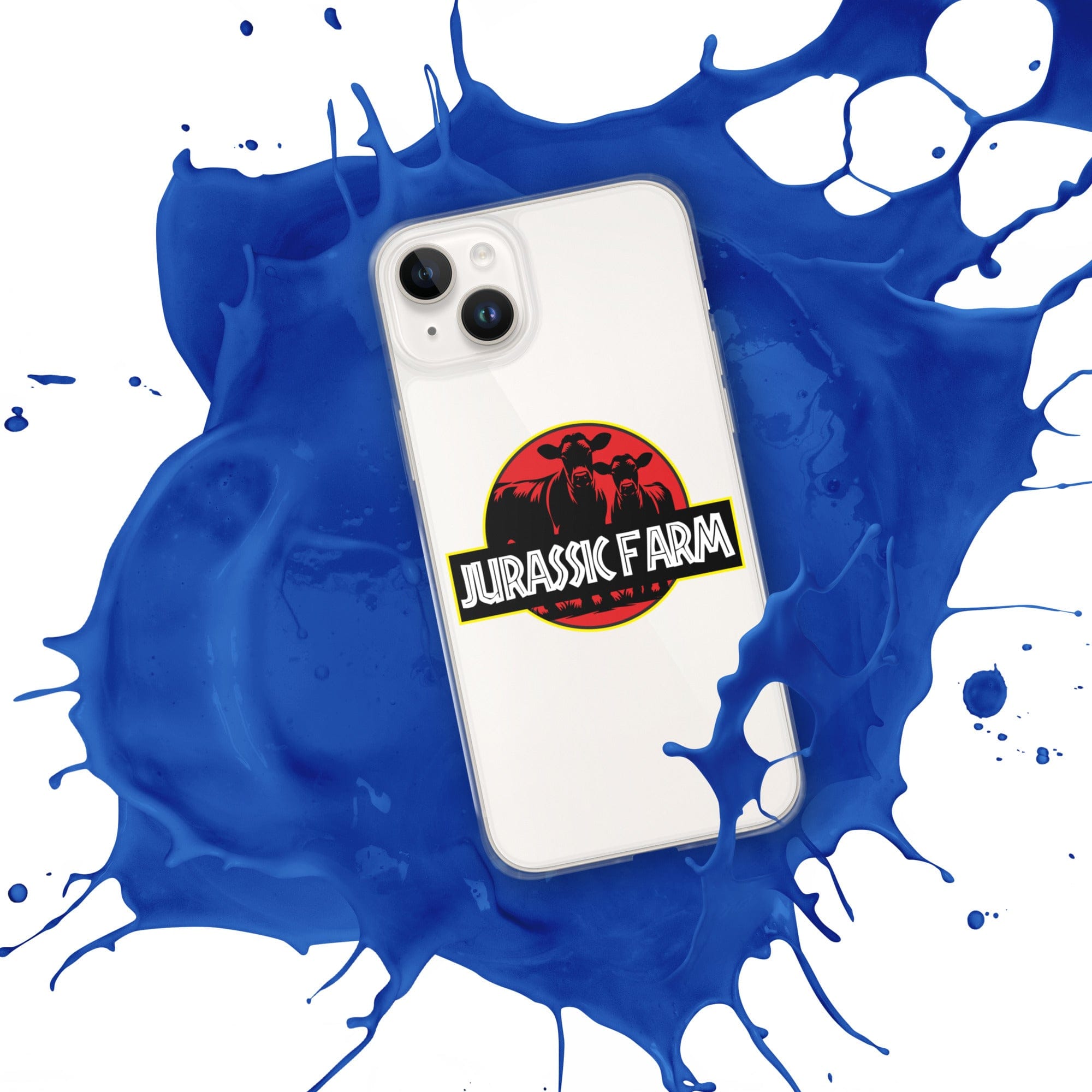 The Tractor Mugs Store JURASSIC FARM | Clear Case for iPhone® Quality Farmers Merch