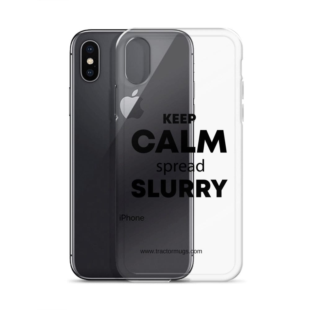 The Tractor Mugs Store KEEP CALM spread SLURRY | Clear Case for iPhone® Quality Farmers Merch