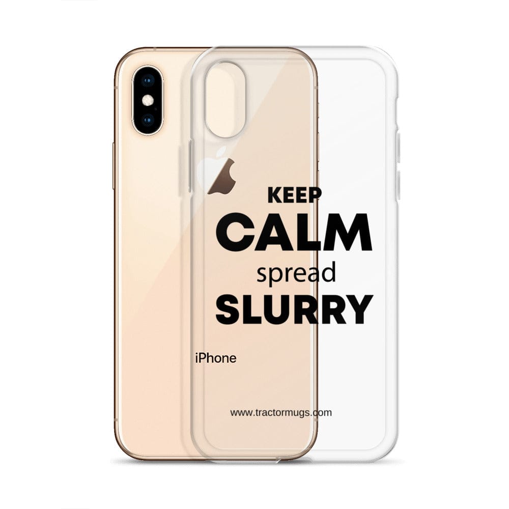 The Tractor Mugs Store KEEP CALM spread SLURRY | Clear Case for iPhone® Quality Farmers Merch