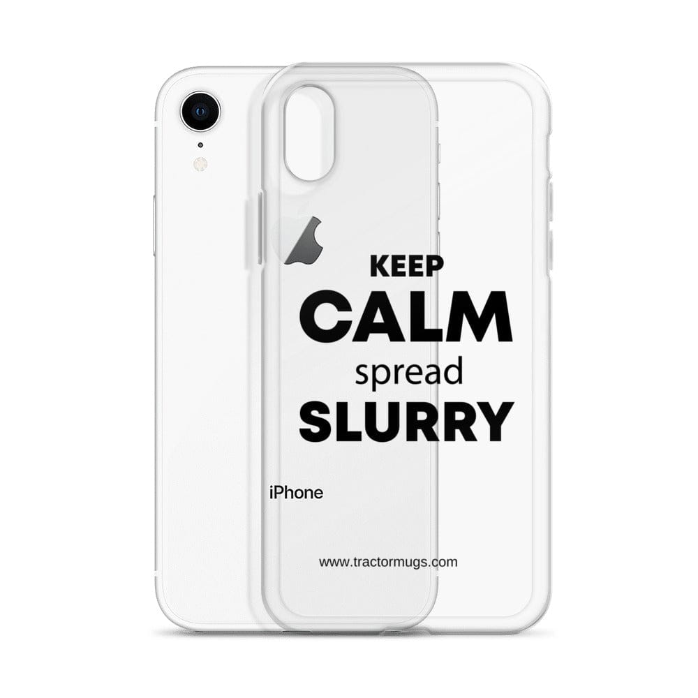 The Tractor Mugs Store KEEP CALM spread SLURRY | Clear Case for iPhone® Quality Farmers Merch