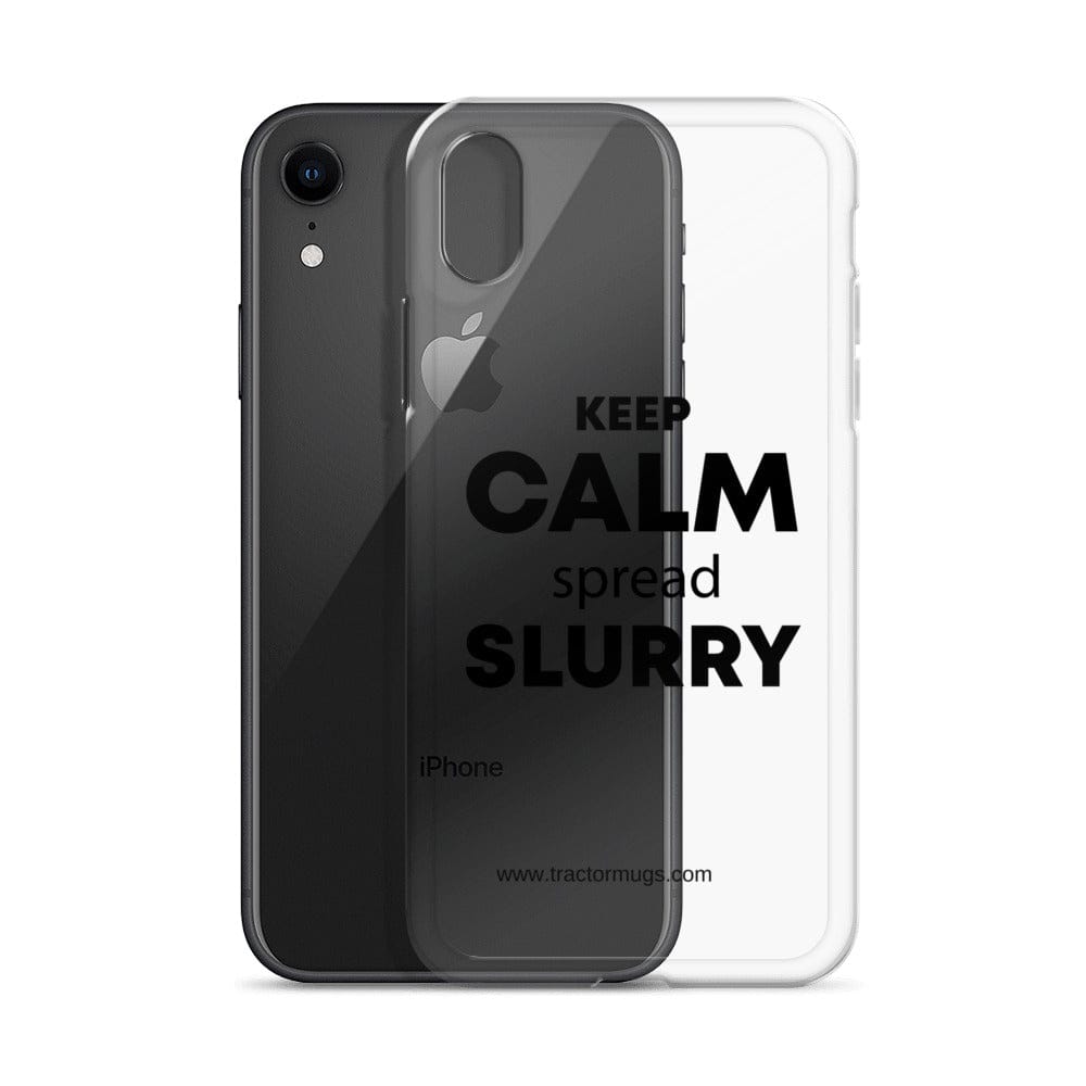 The Tractor Mugs Store KEEP CALM spread SLURRY | Clear Case for iPhone® Quality Farmers Merch