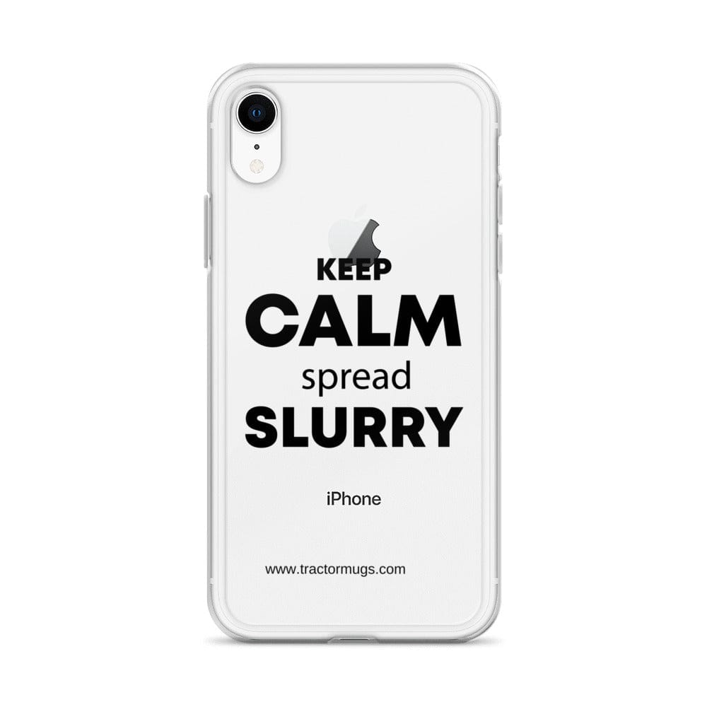 The Tractor Mugs Store KEEP CALM spread SLURRY | Clear Case for iPhone® Quality Farmers Merch