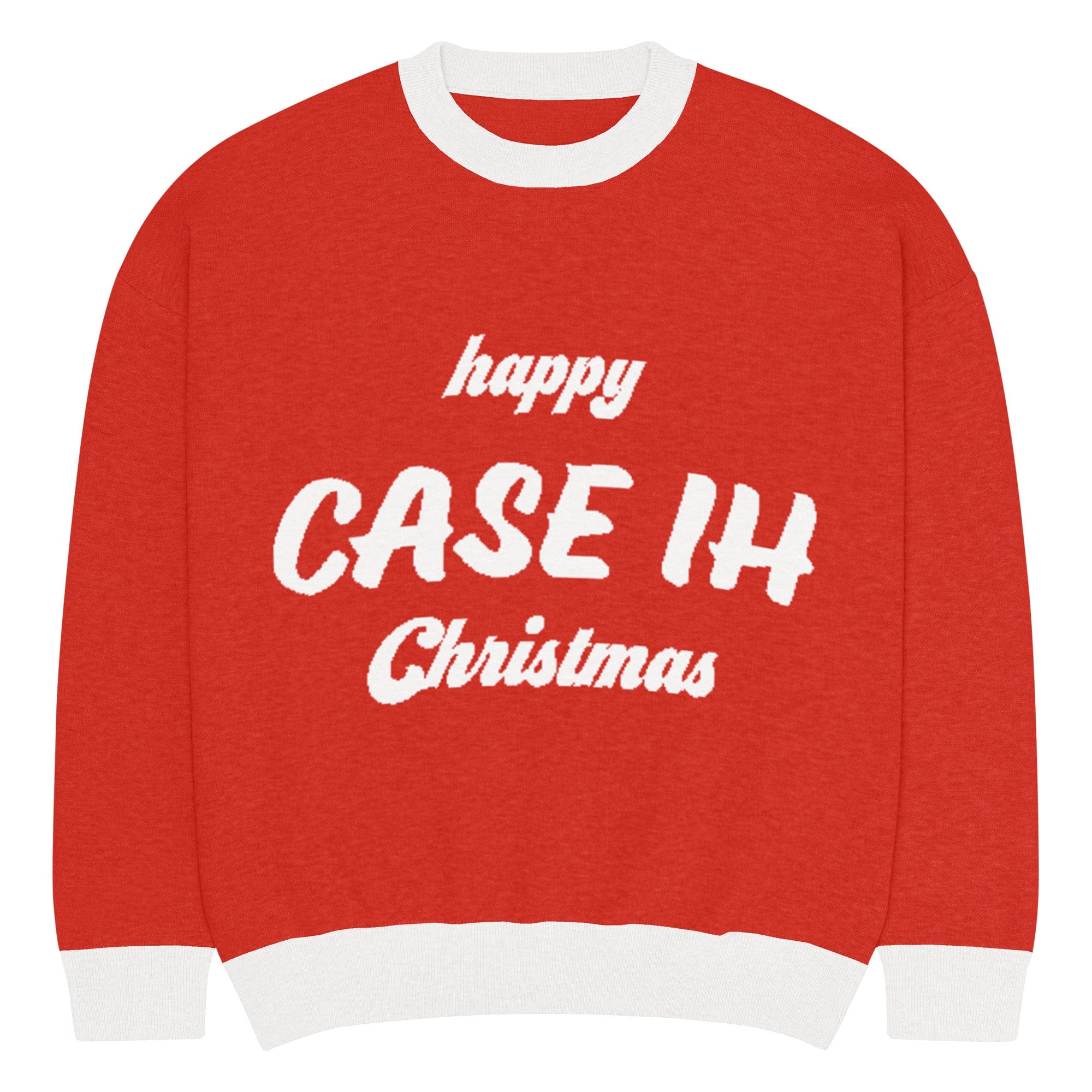 The Tractor Mugs Store M Happy CASE IH Christmas Jumper | Relaxed fit knitted crew neck sweater Quality Farmers Merch