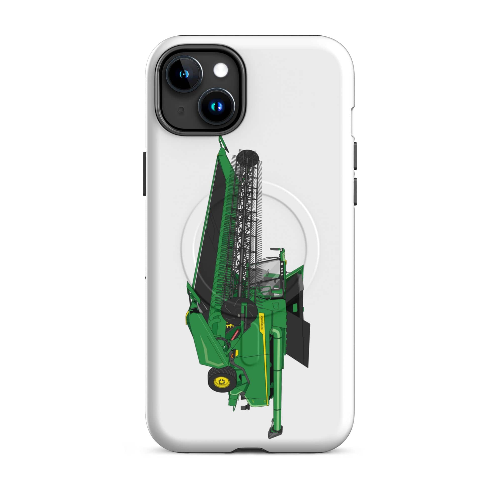 The Tractor Mugs Store MagSafe® Tough Case for iPhone® iPhone 15 Plus John Deere X9 1100 Combine | MagSafe® tough case for iPhone® Quality Farmers Merch