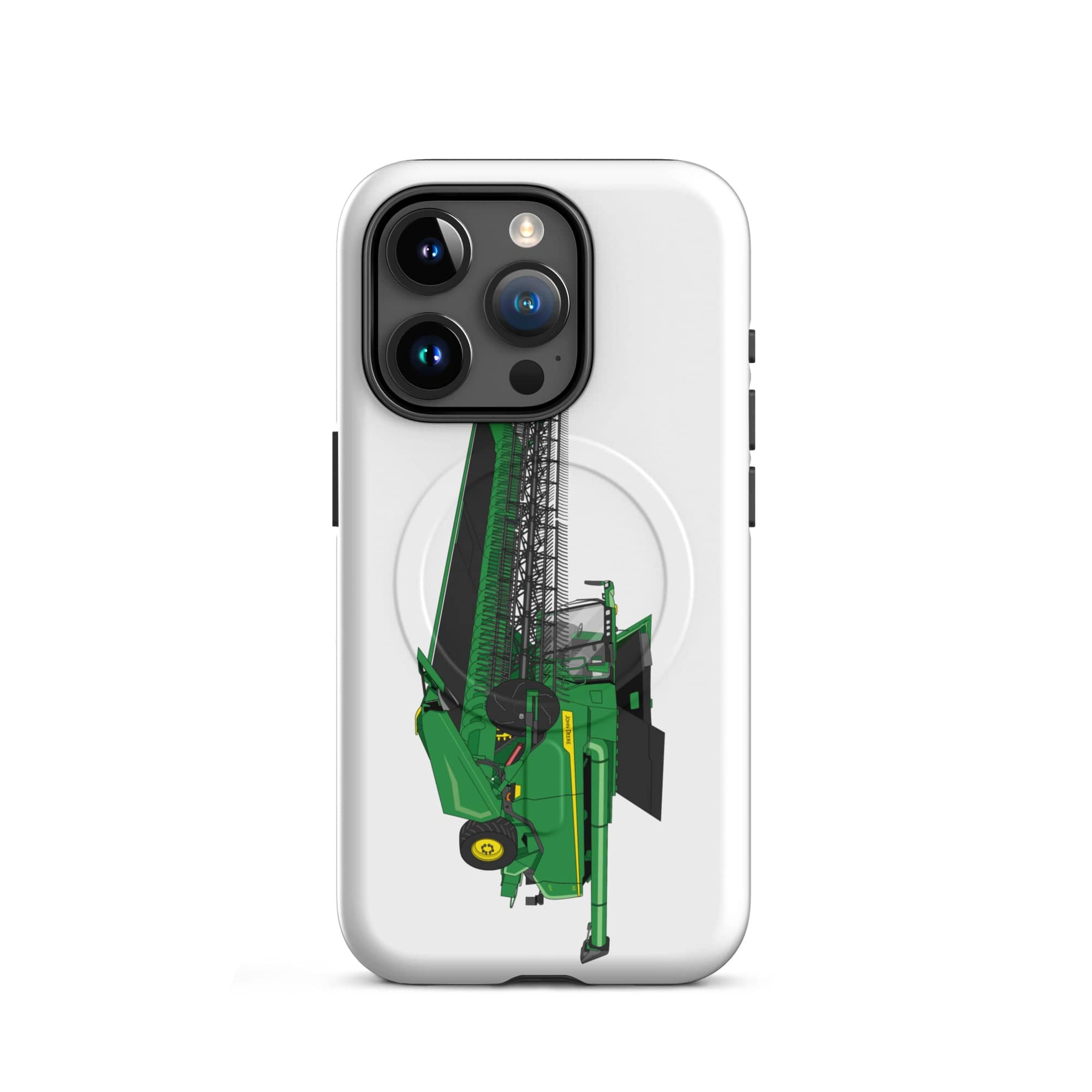 The Tractor Mugs Store MagSafe® Tough Case for iPhone® iPhone 15 Pro John Deere X9 1100 Combine | MagSafe® tough case for iPhone® Quality Farmers Merch