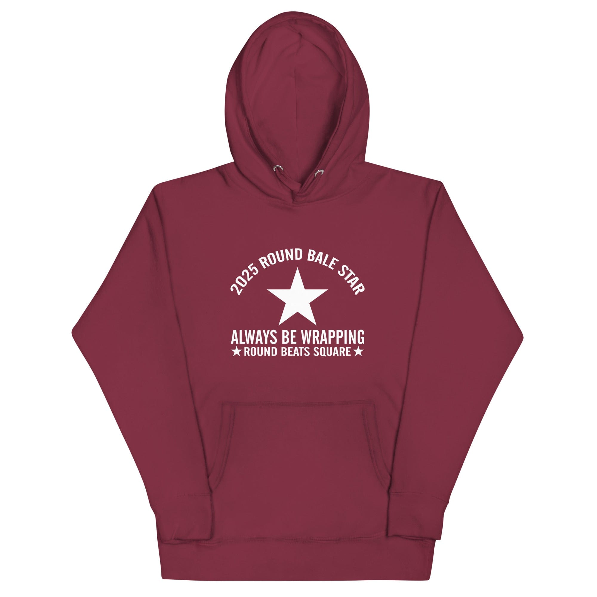 The Tractor Mugs Store Maroon / S Round Baler Star | Unisex Hoodie Quality Farmers Merch