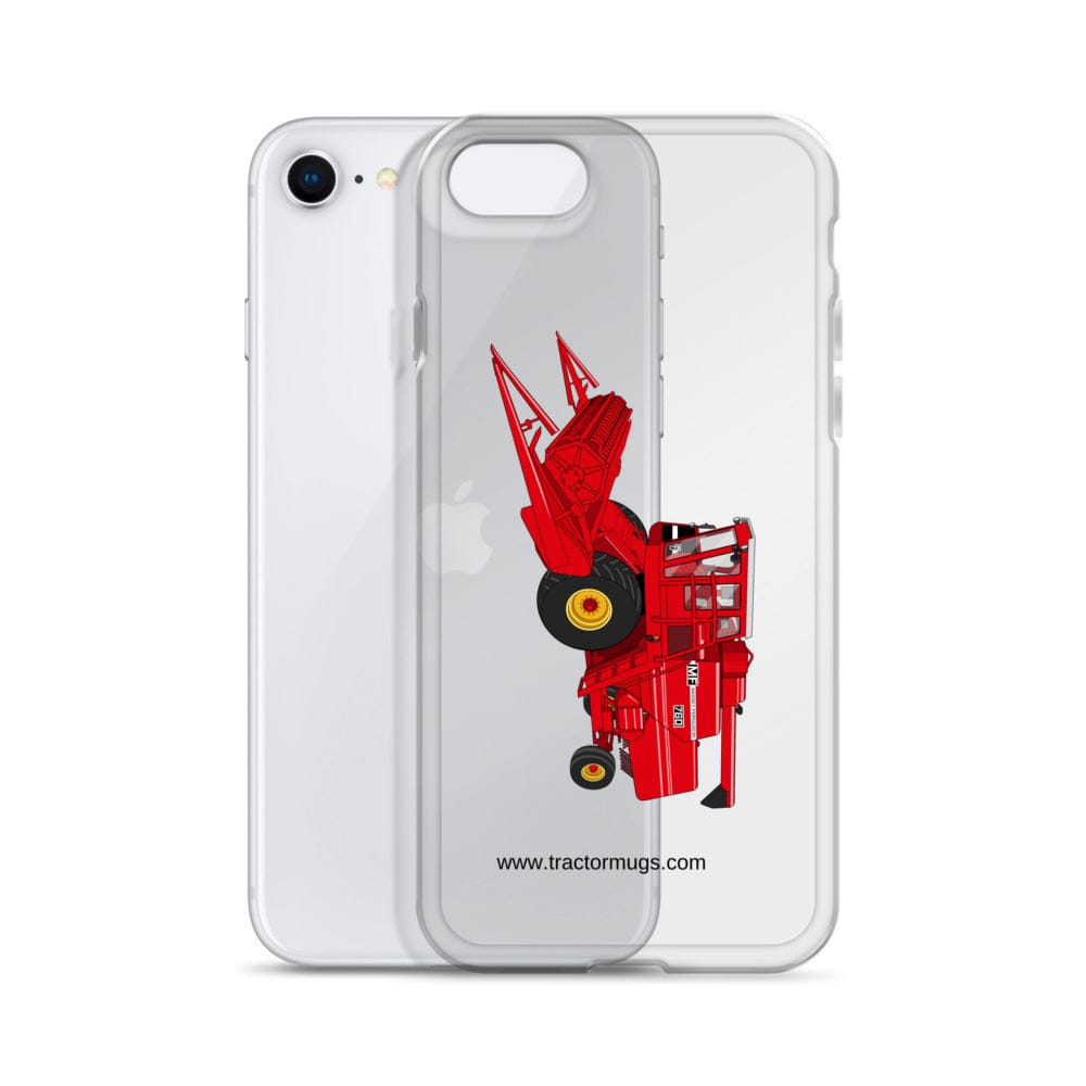 The Tractor Mugs Store Massey 760 Combine Harvester | Clear Case for iPhone® Quality Farmers Merch