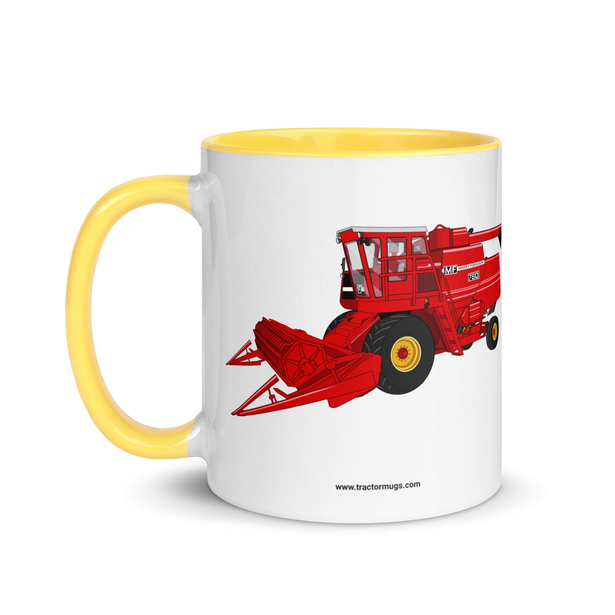The Tractor Mugs Store Massey 760 Combine Harvester | Mug with Color Inside Quality Farmers Merch