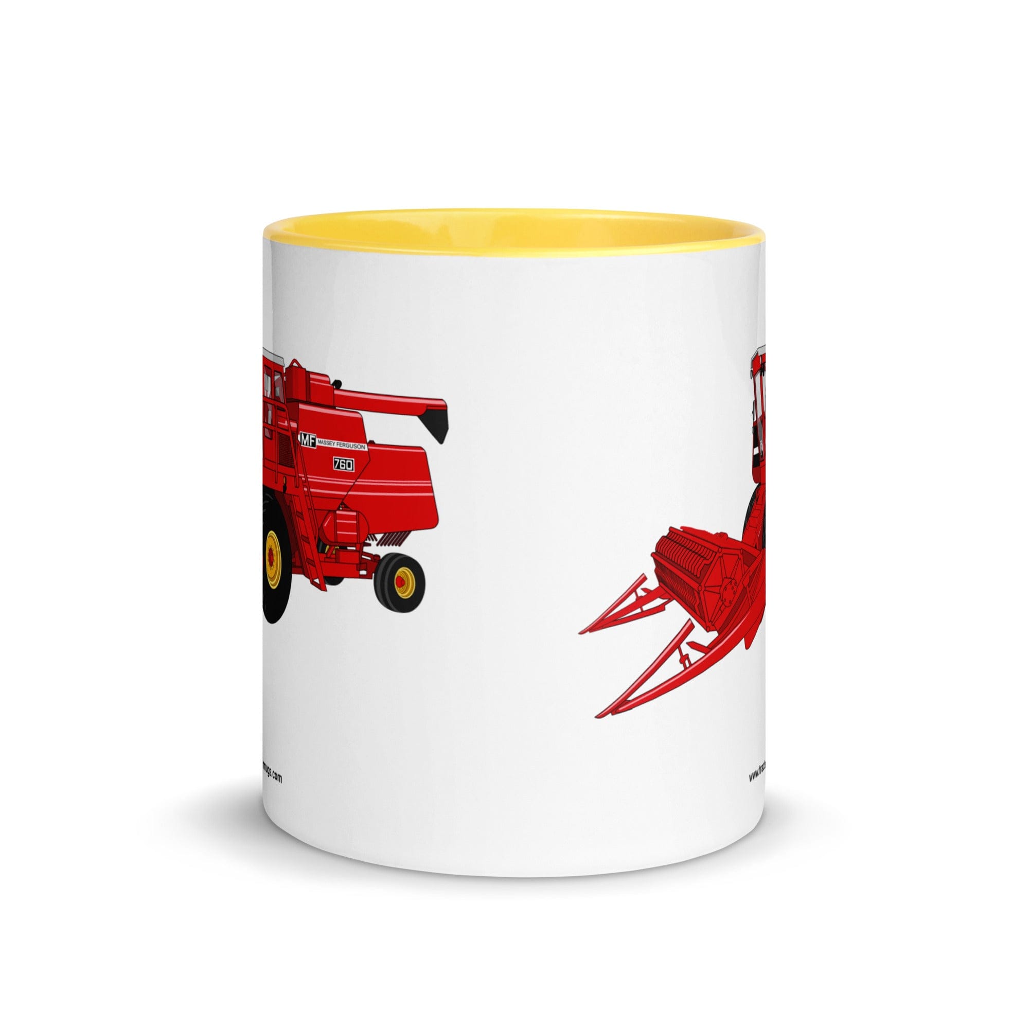 The Tractor Mugs Store Massey 760 Combine Harvester | Mug with Color Inside Quality Farmers Merch