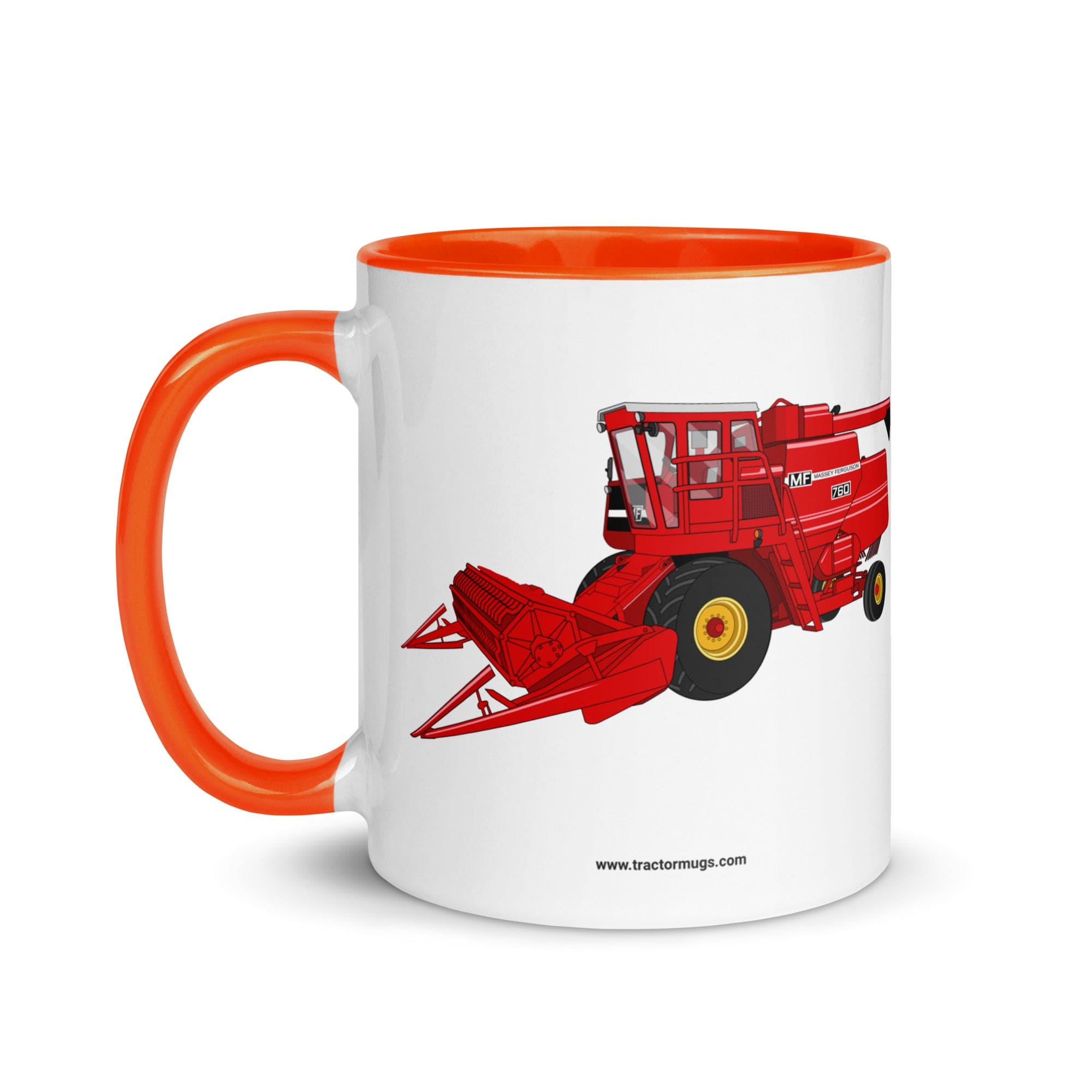 The Tractor Mugs Store Massey 760 Combine Harvester | Mug with Color Inside Quality Farmers Merch