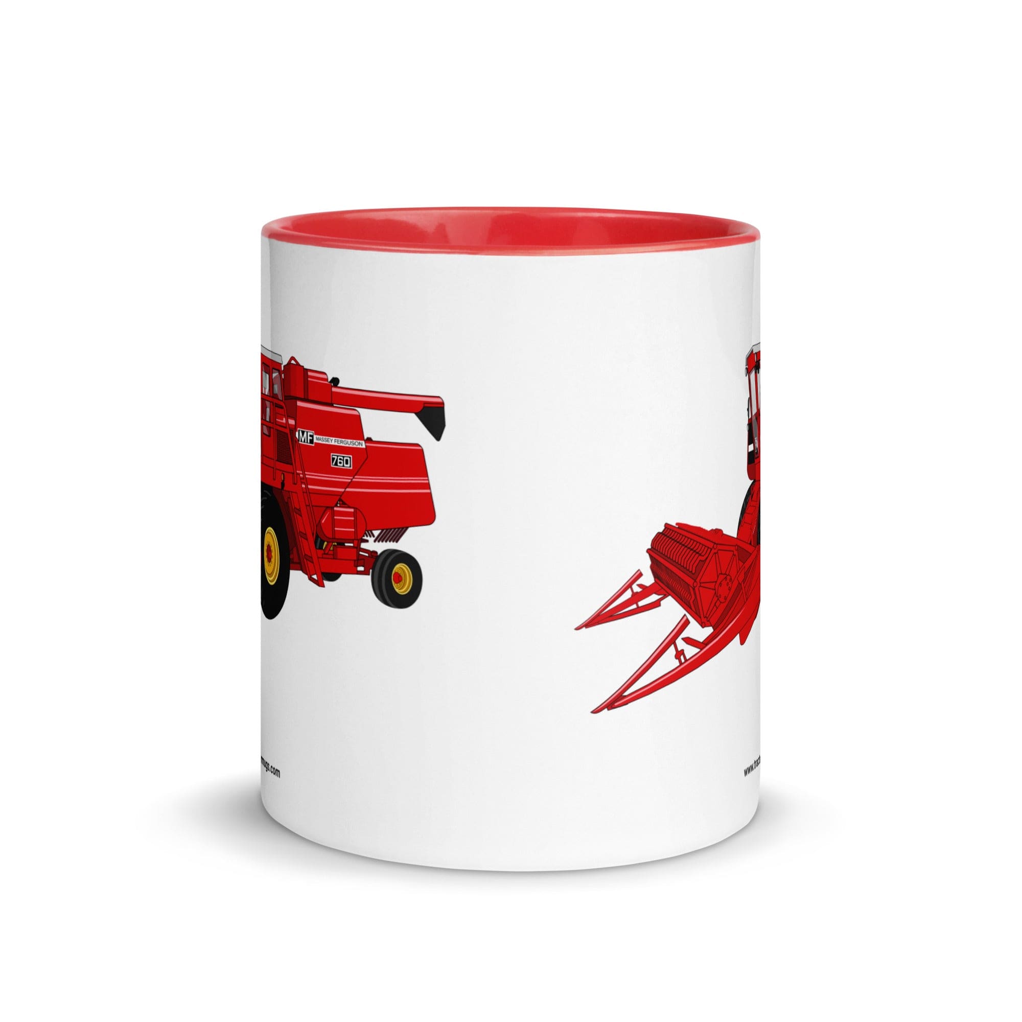 The Tractor Mugs Store Massey 760 Combine Harvester | Mug with Color Inside Quality Farmers Merch