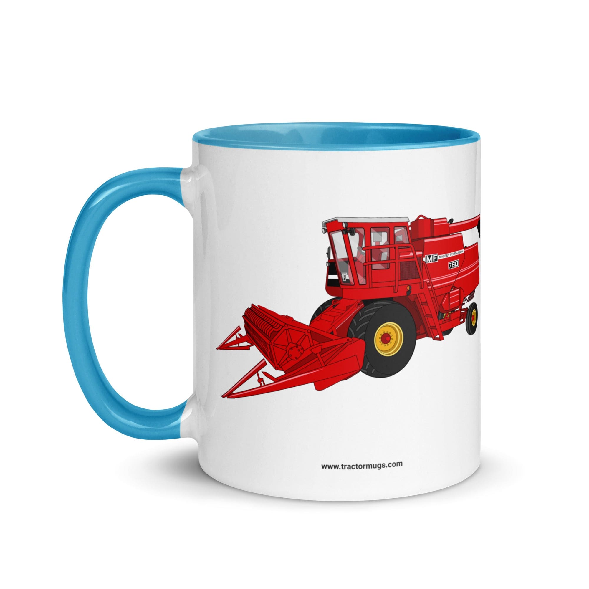 The Tractor Mugs Store Massey 760 Combine Harvester | Mug with Color Inside Quality Farmers Merch