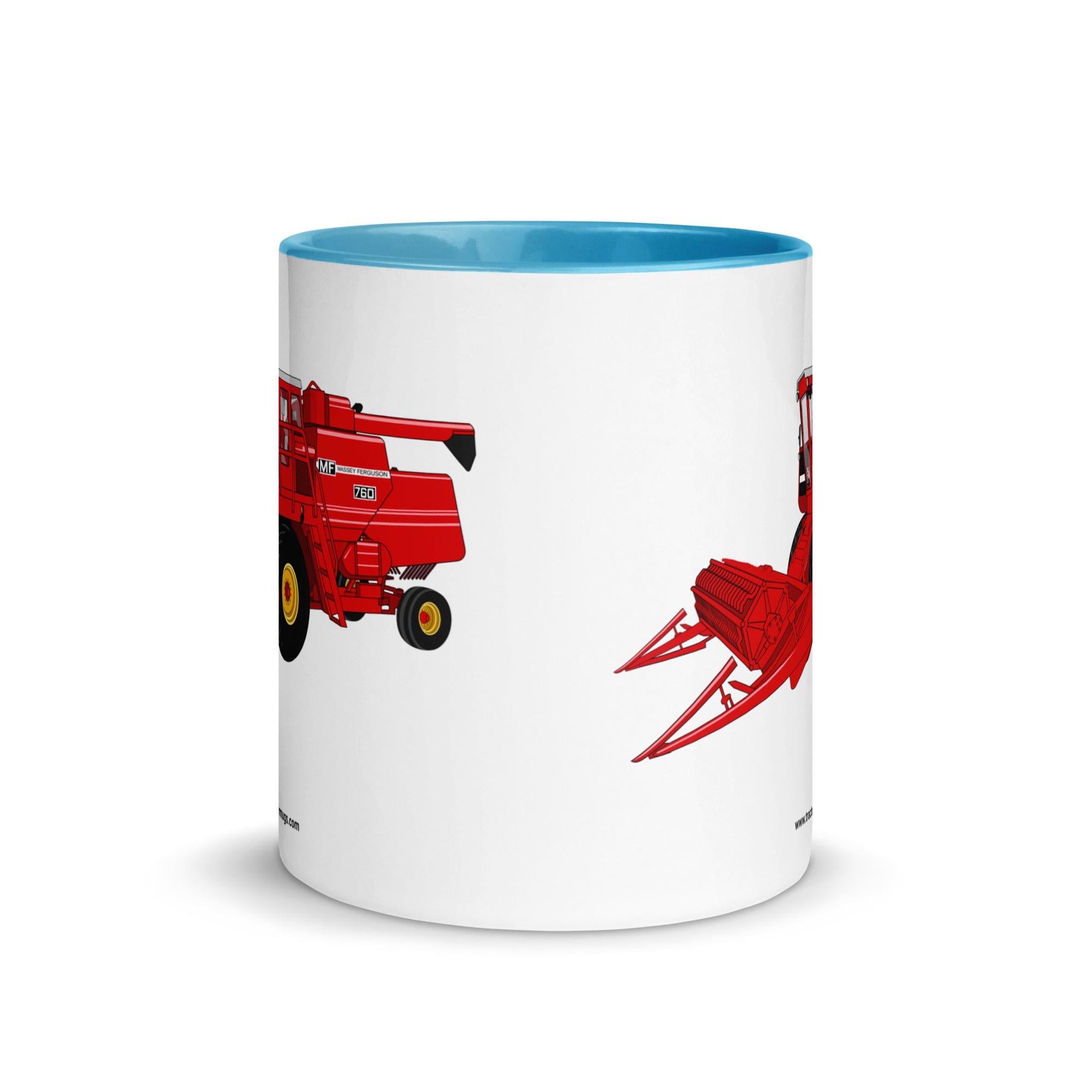 The Tractor Mugs Store Massey 760 Combine Harvester | Mug with Color Inside Quality Farmers Merch