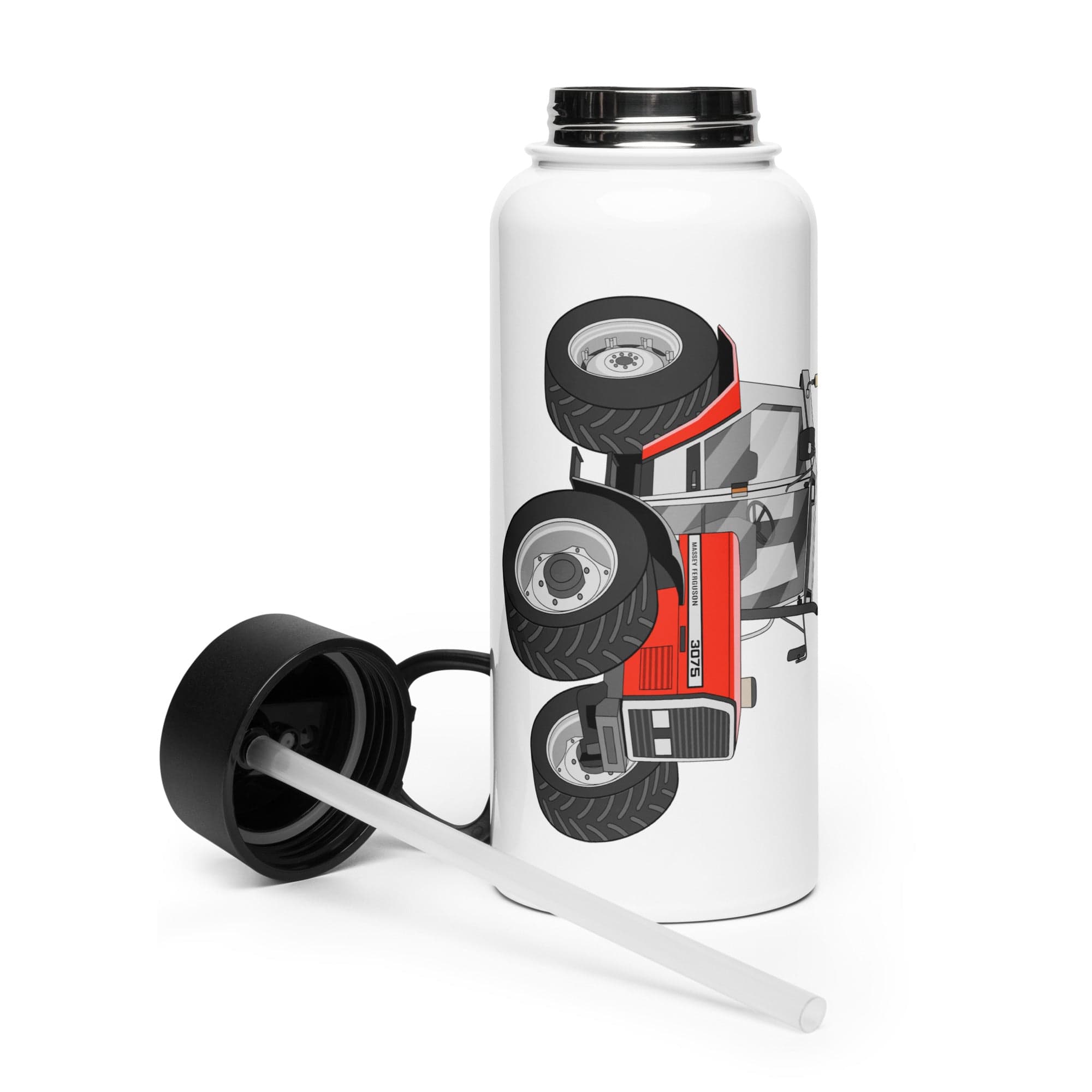 The Tractor Mugs Store Massey Ferguson 3075 | Stainless Steel Water Bottle Quality Farmers Merch