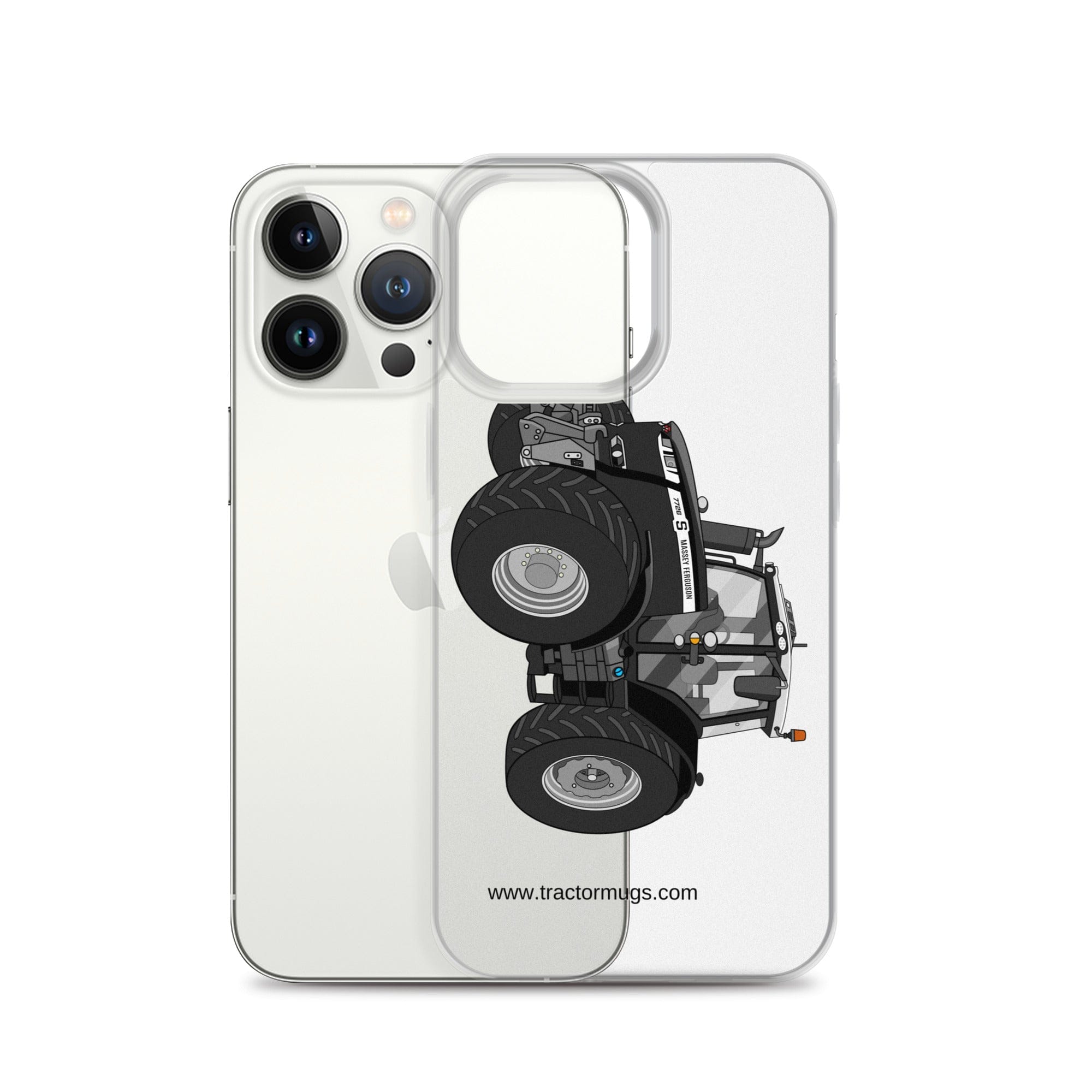 The Tractor Mugs Store Massey Ferguson 7726S Black Beauty | Clear Case for iPhone® Quality Farmers Merch